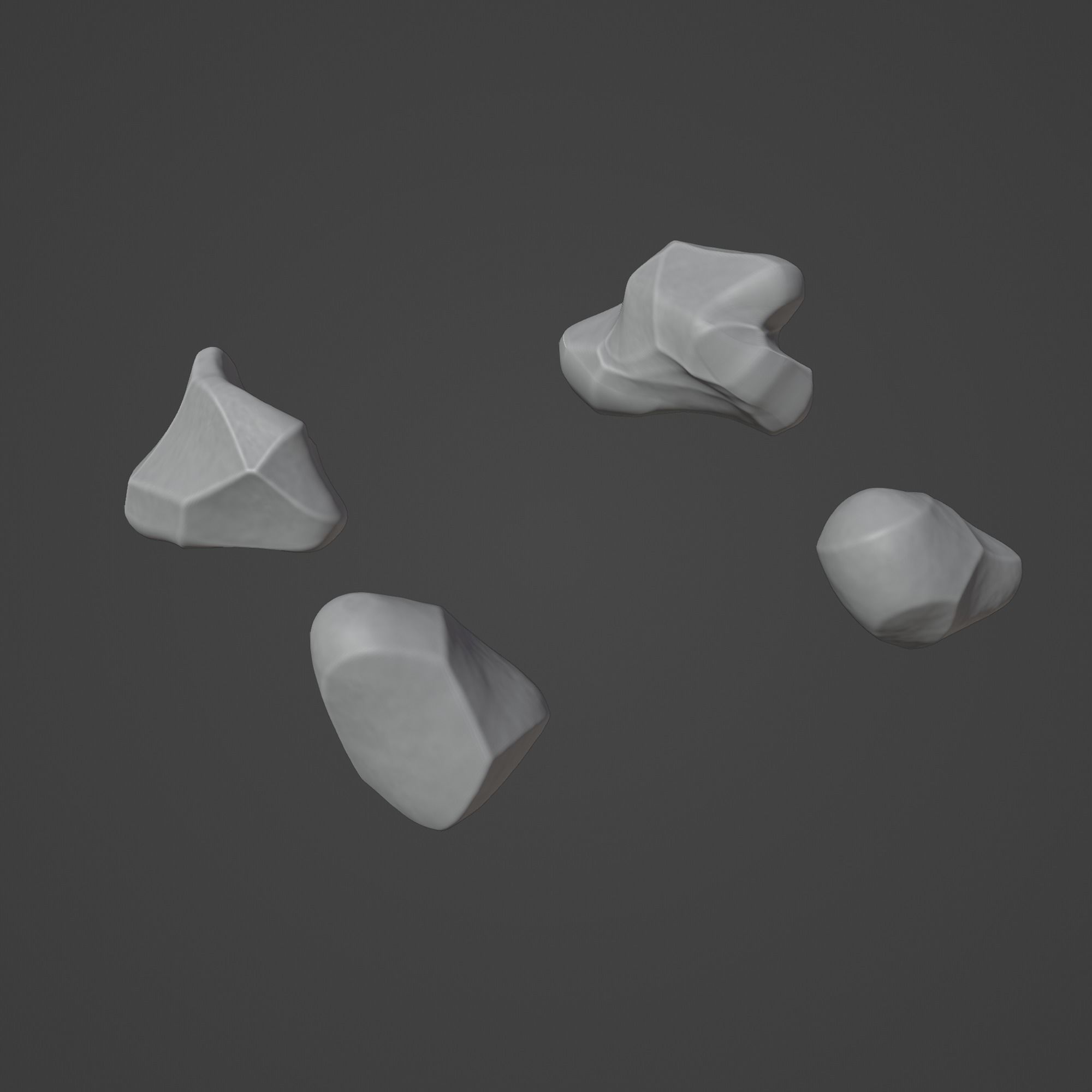 Rock Stone Low-poly 3D model_1