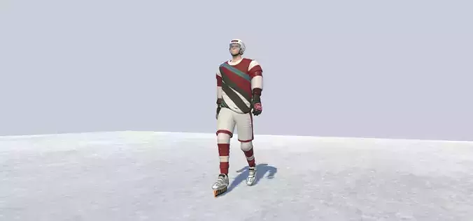 ice hockey player Rigged 