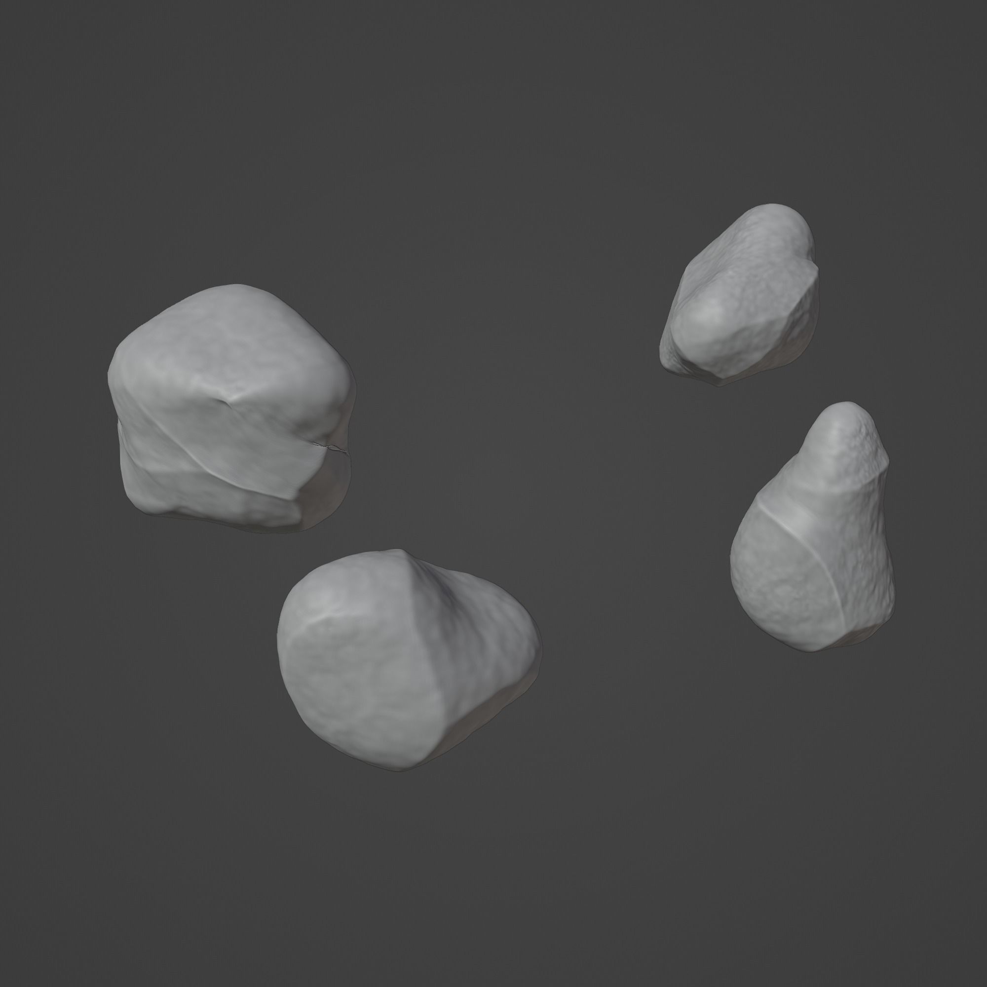 Rock Stone Low-poly 3D model_1
