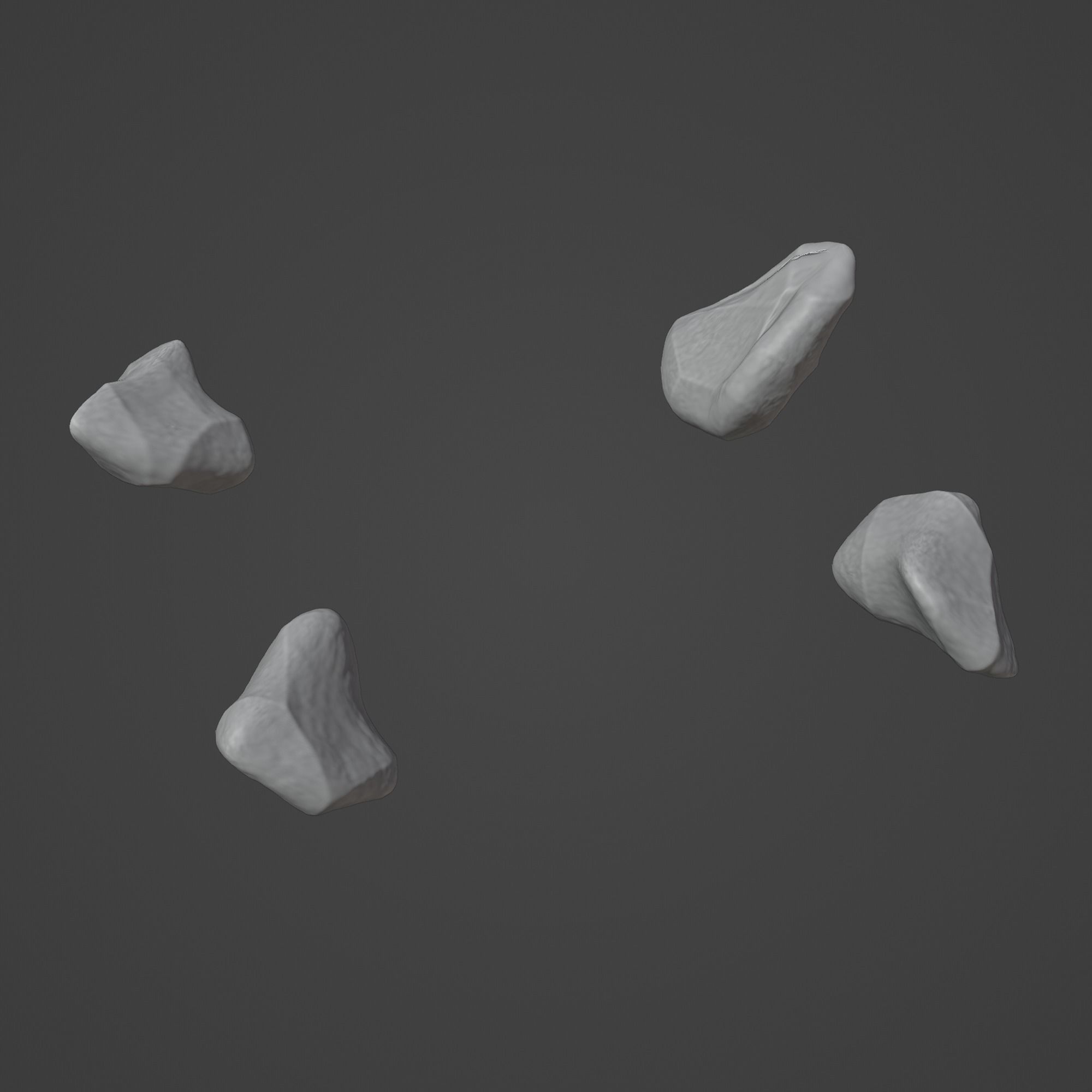 Rock Stone Low-poly 3D model_1