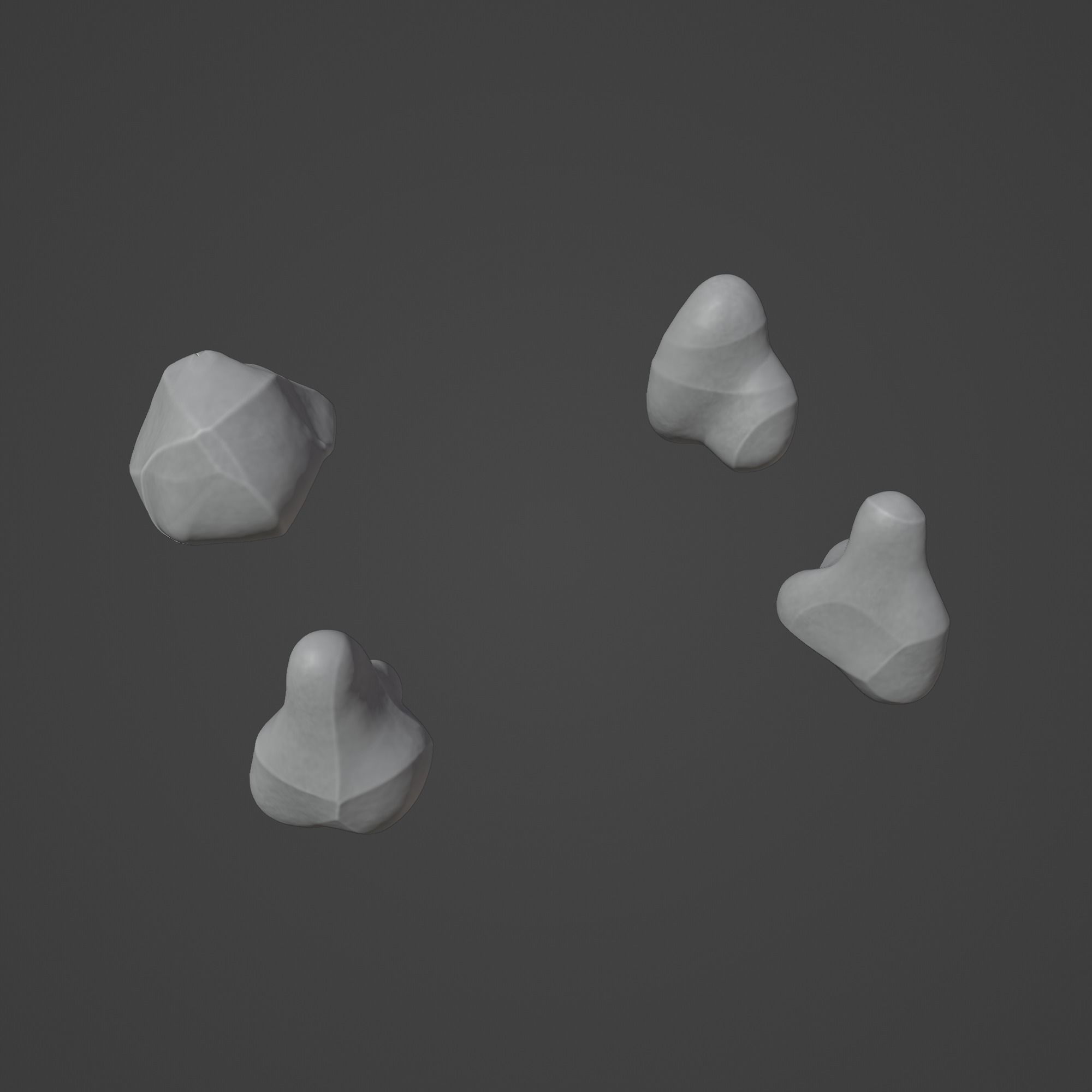 Rock Stone Low-poly 3D model_1