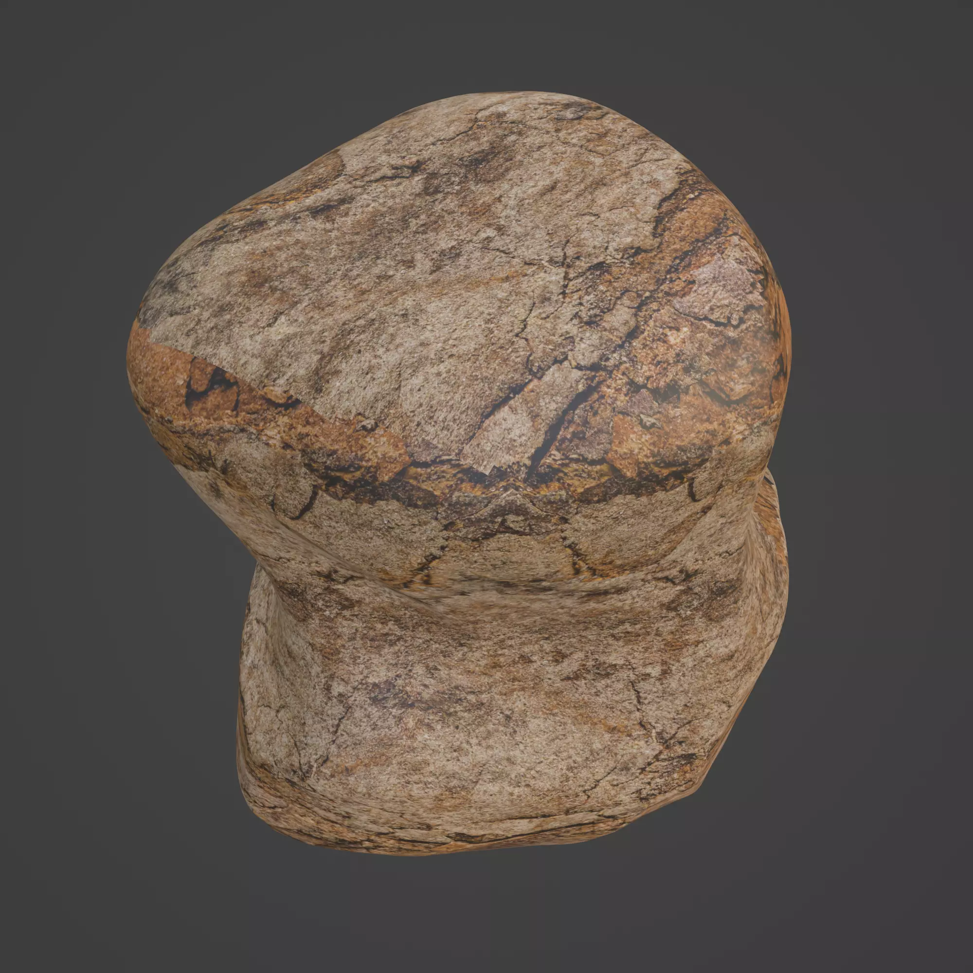 Rock Stone Low-poly 3D model_0