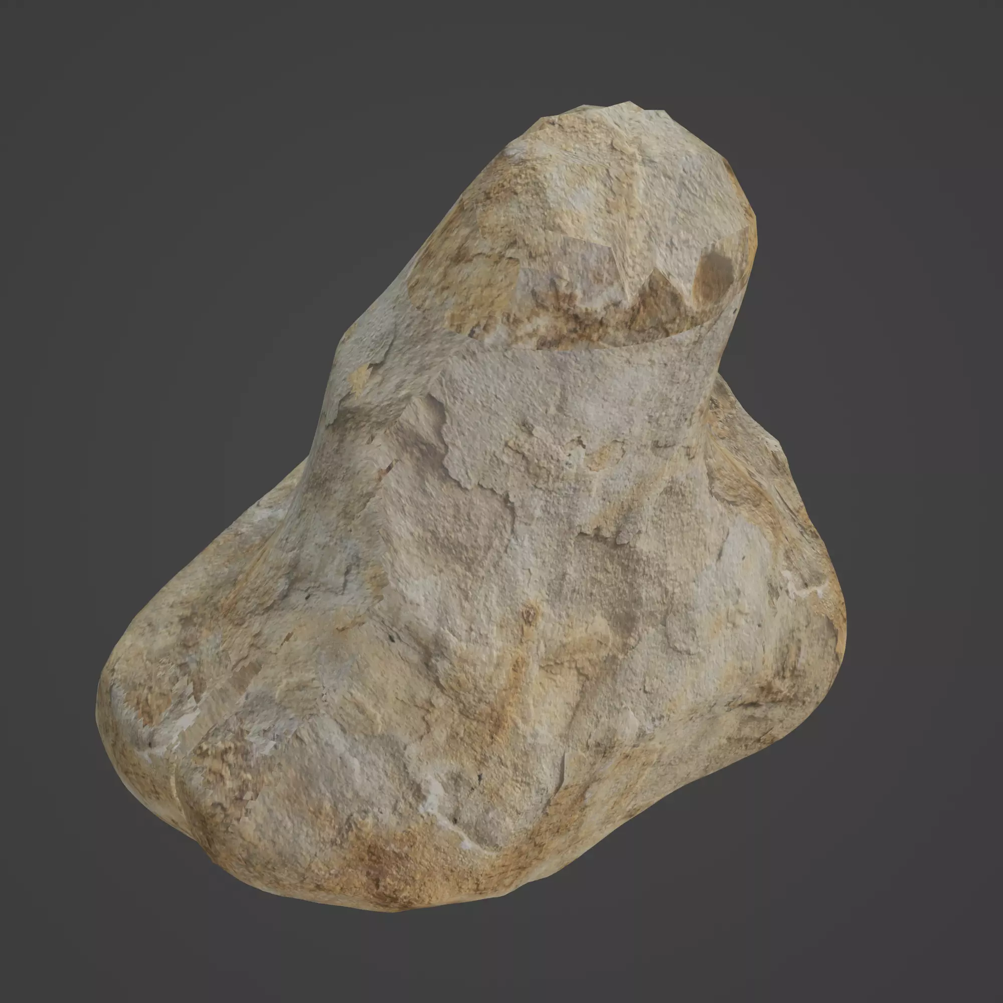 Rock Stone Low-poly 3D model_0
