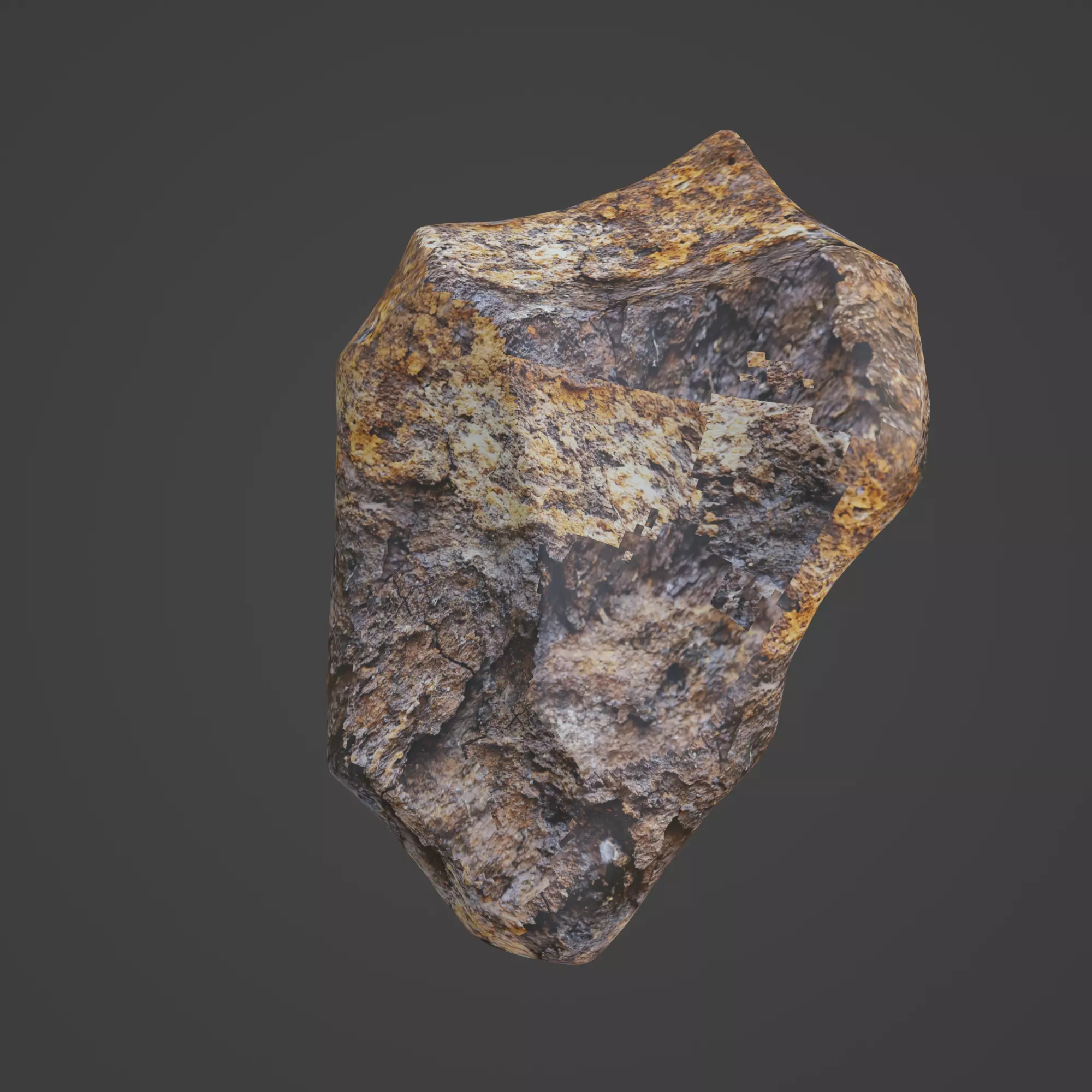 Rock Stone Low-poly 3D model_0