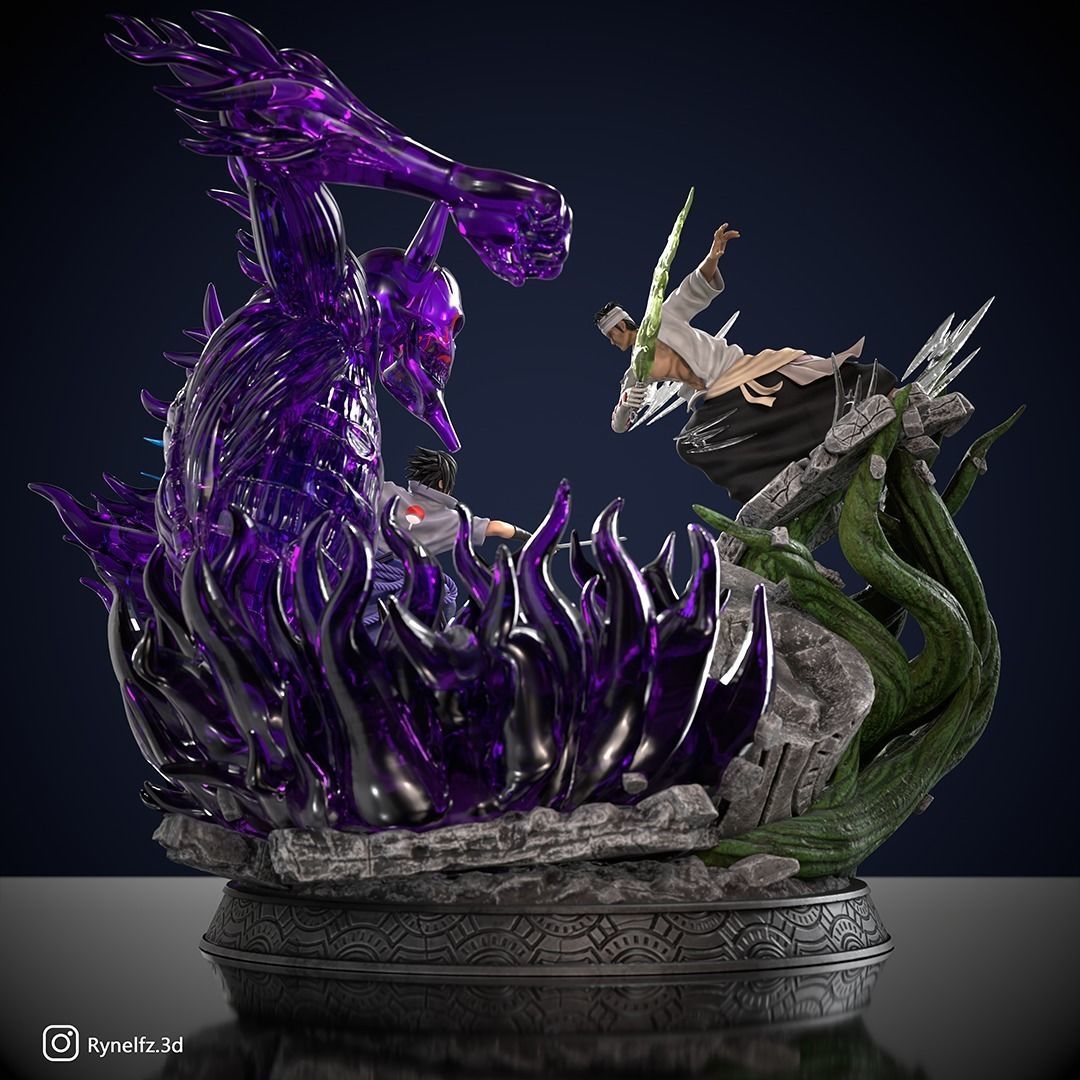 Sasuke vs Danzo Izanagi 3D print model 3D print model_3