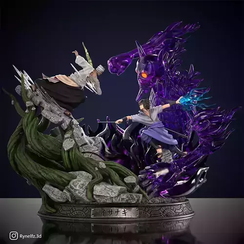 Sasuke vs Danzo Izanagi 3D print model 3D print model