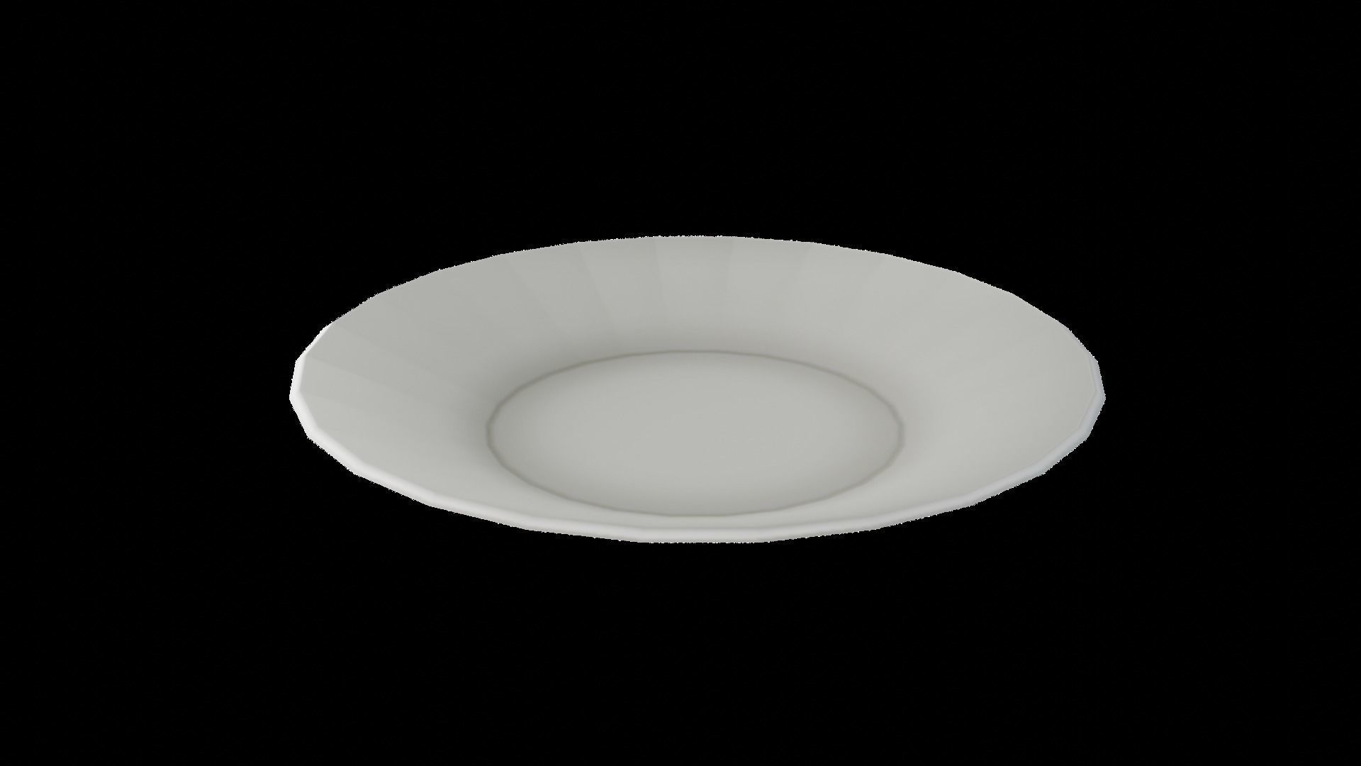 Topi Piring Low-poly 3D model_1