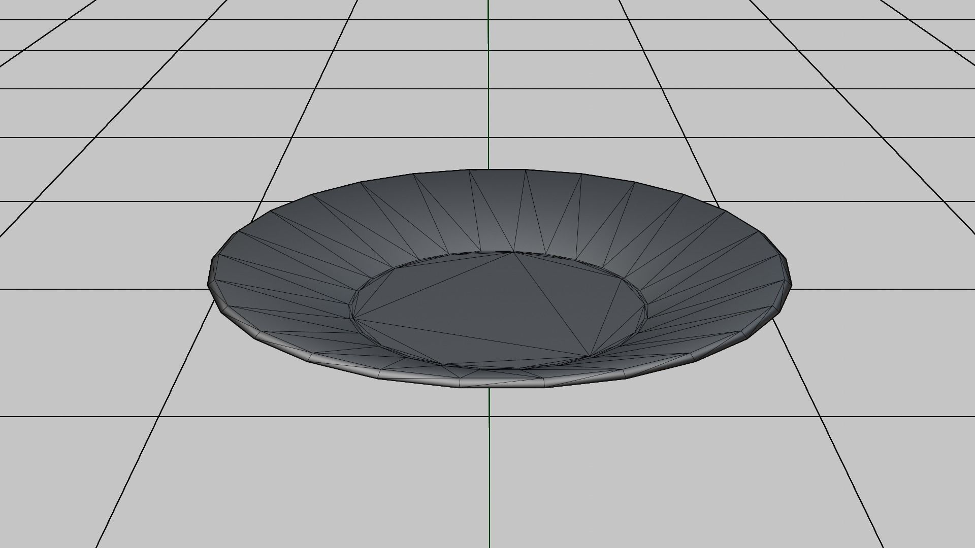 Topi Piring Low-poly 3D model_2