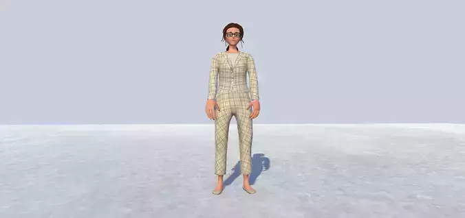 Teacher avatar Rigged  Low-poly 3D model