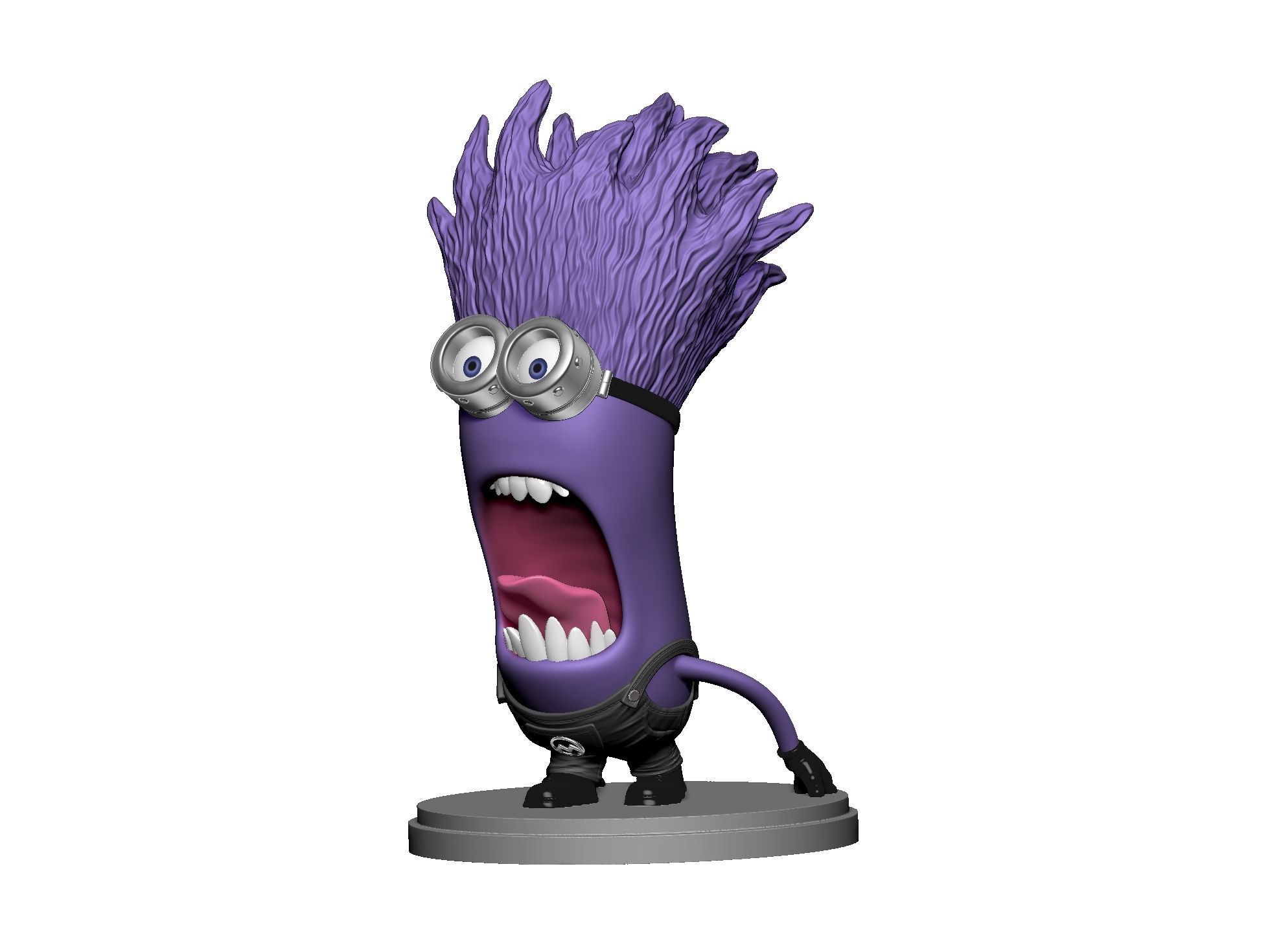  Purple mutated minions for 3d print STL 3D print model_24