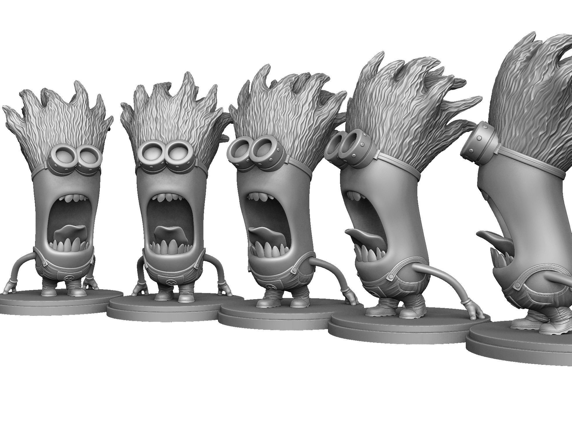  Purple mutated minions for 3d print STL 3D print model_20