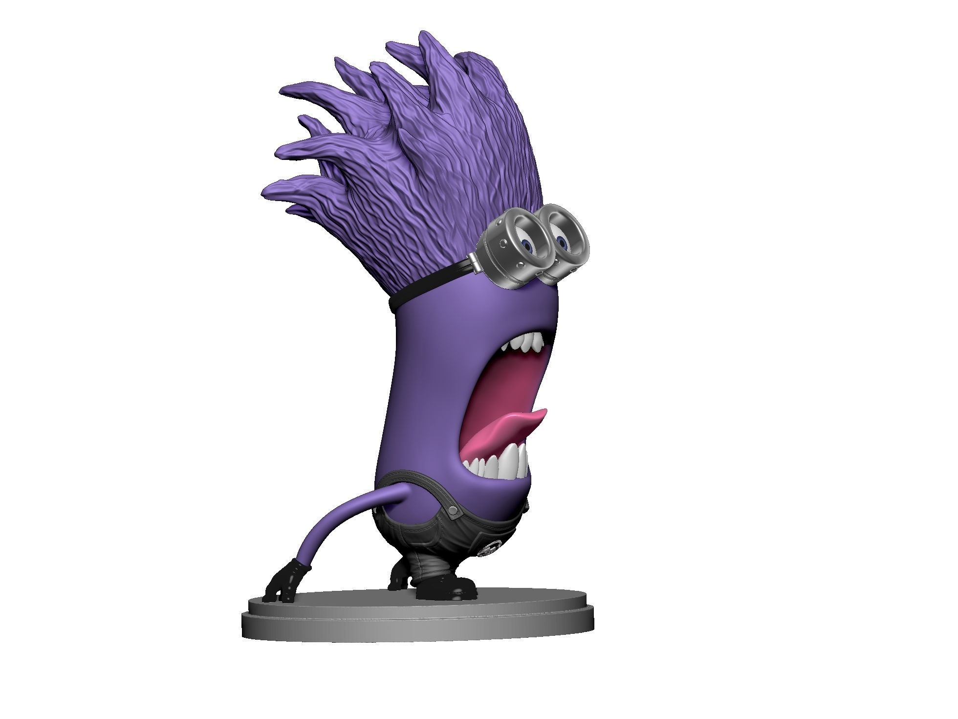  Purple mutated minions for 3d print STL 3D print model_9