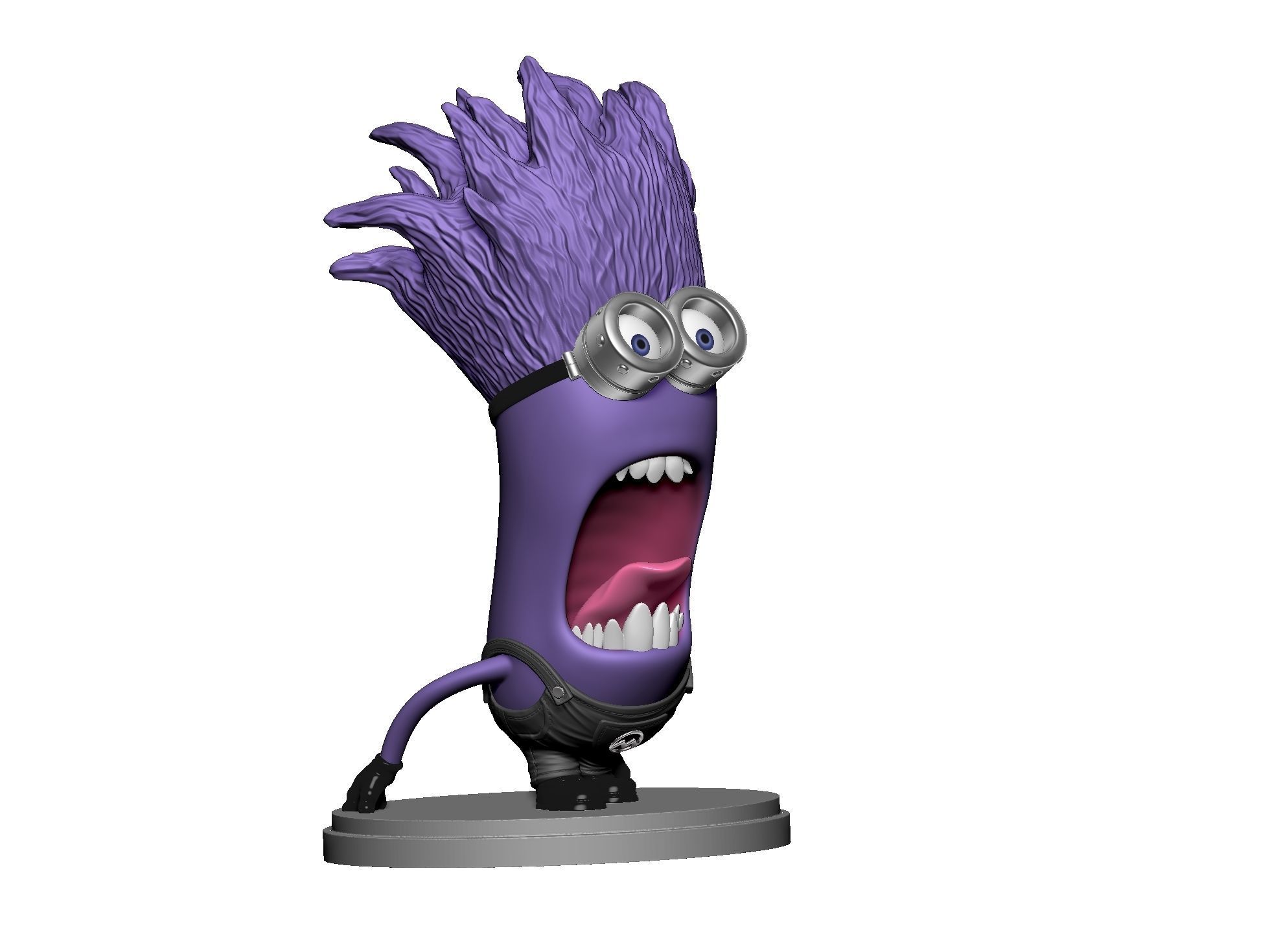  Purple mutated minions for 3d print STL 3D print model_10