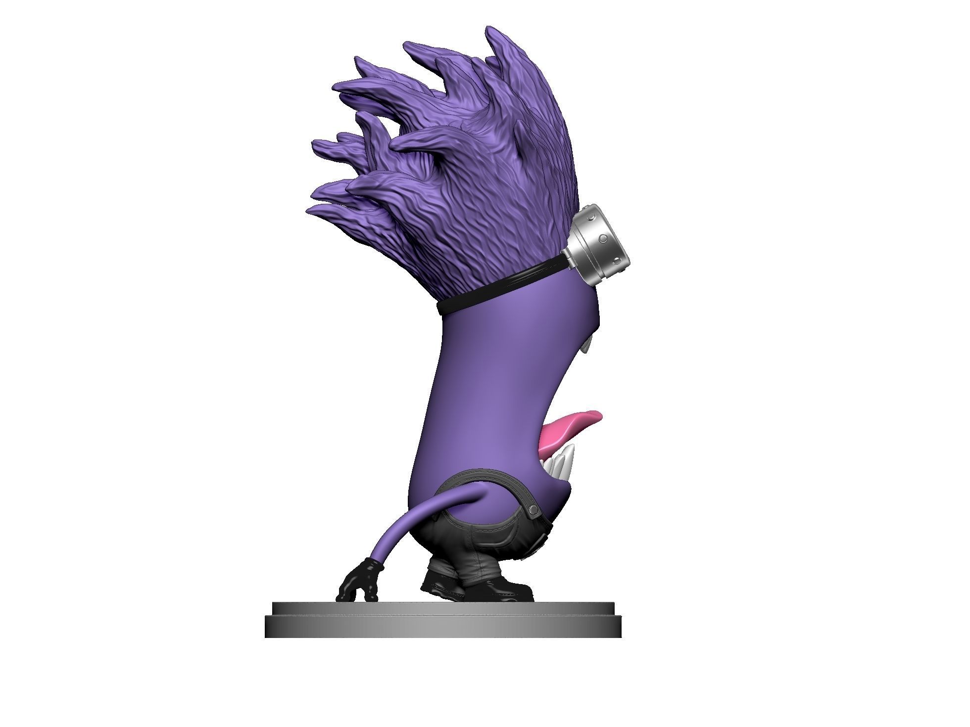  Purple mutated minions for 3d print STL 3D print model_7