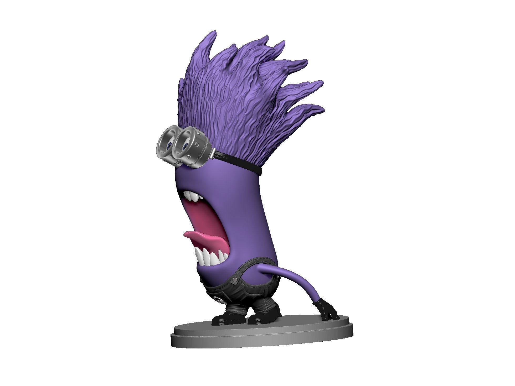  Purple mutated minions for 3d print STL 3D print model_25