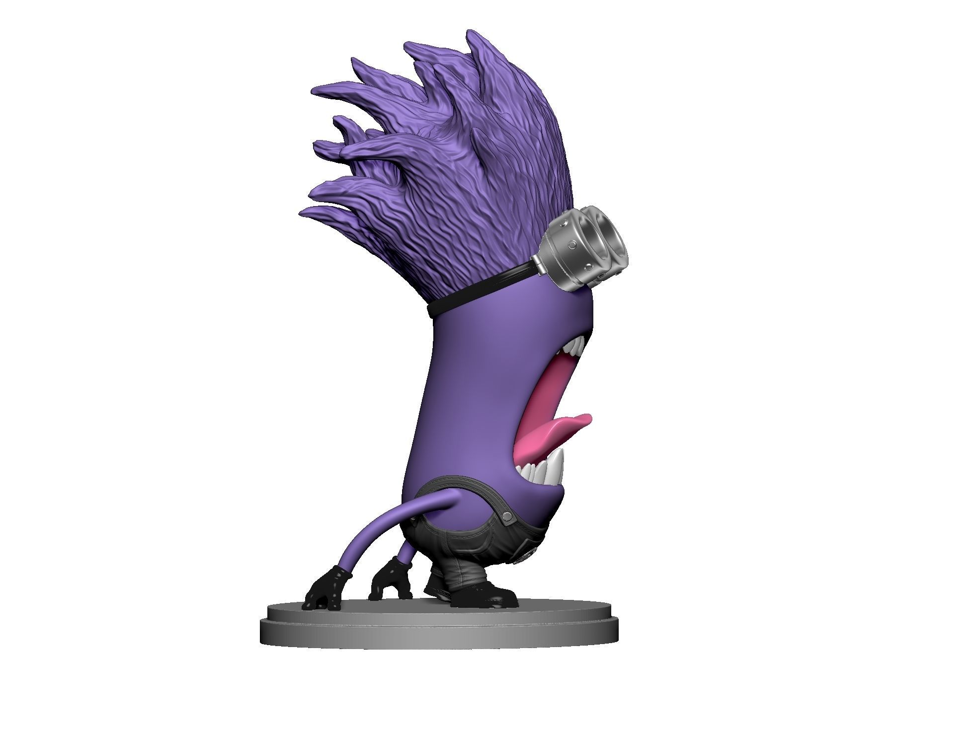  Purple mutated minions for 3d print STL 3D print model_8
