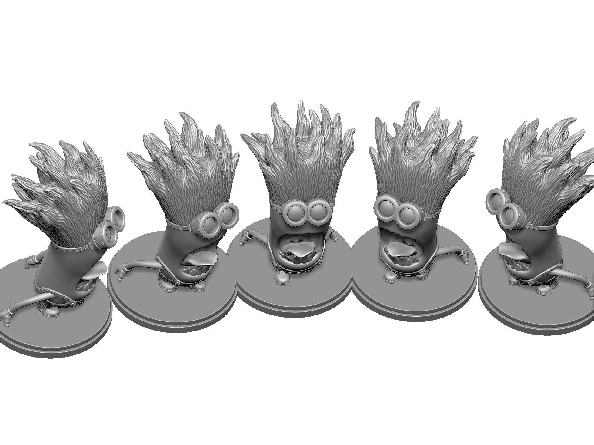  Purple mutated minions for 3d print STL 3D print model_19