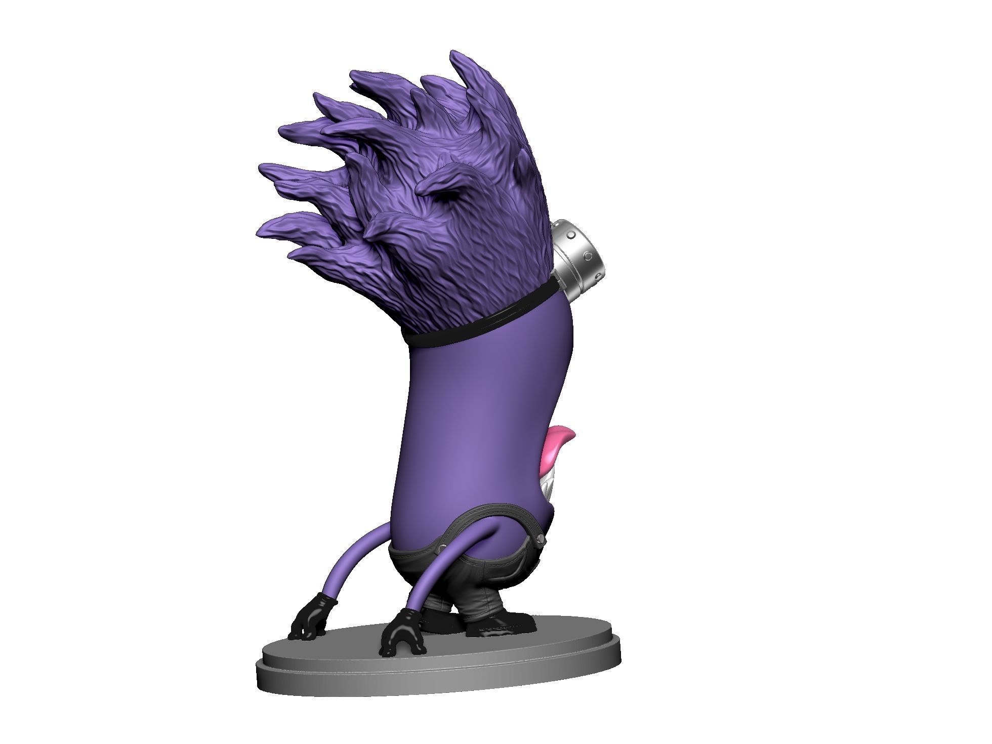  Purple mutated minions for 3d print STL 3D print model_5
