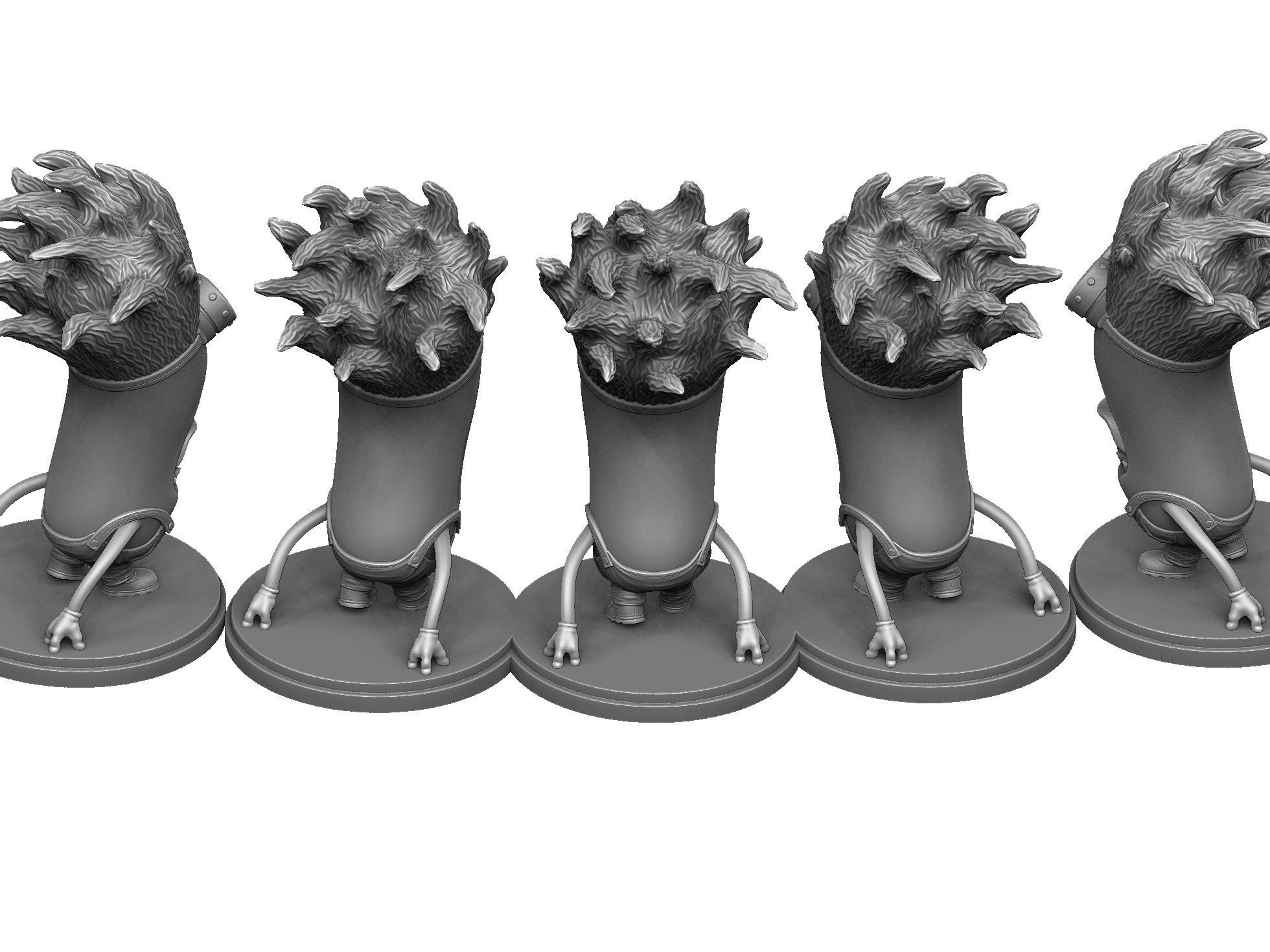  Purple mutated minions for 3d print STL 3D print model_23