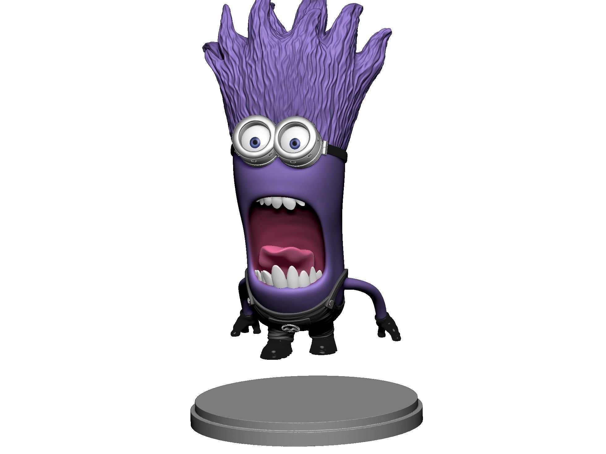  Purple mutated minions for 3d print STL 3D print model_17