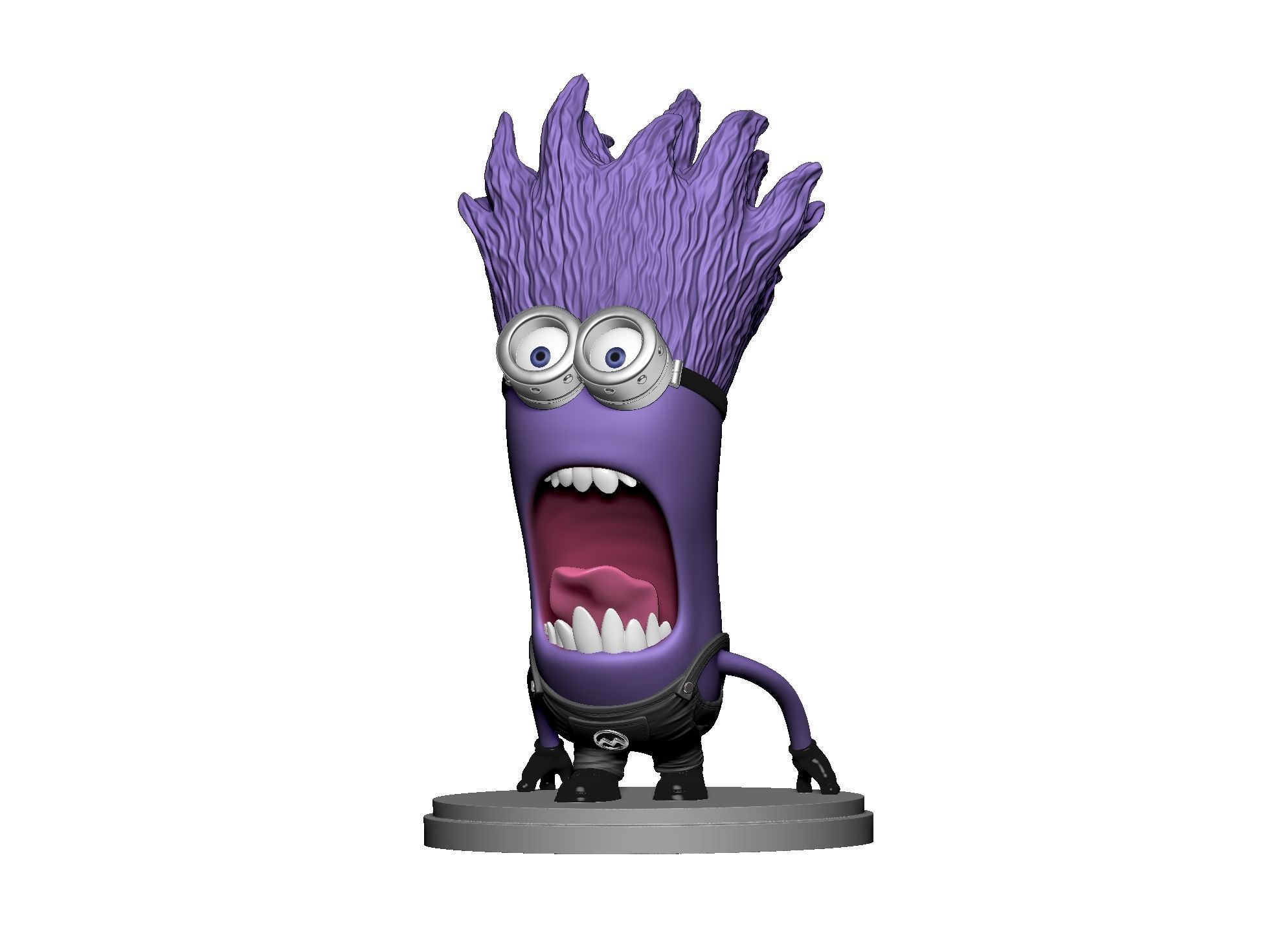  Purple mutated minions for 3d print STL 3D print model_21