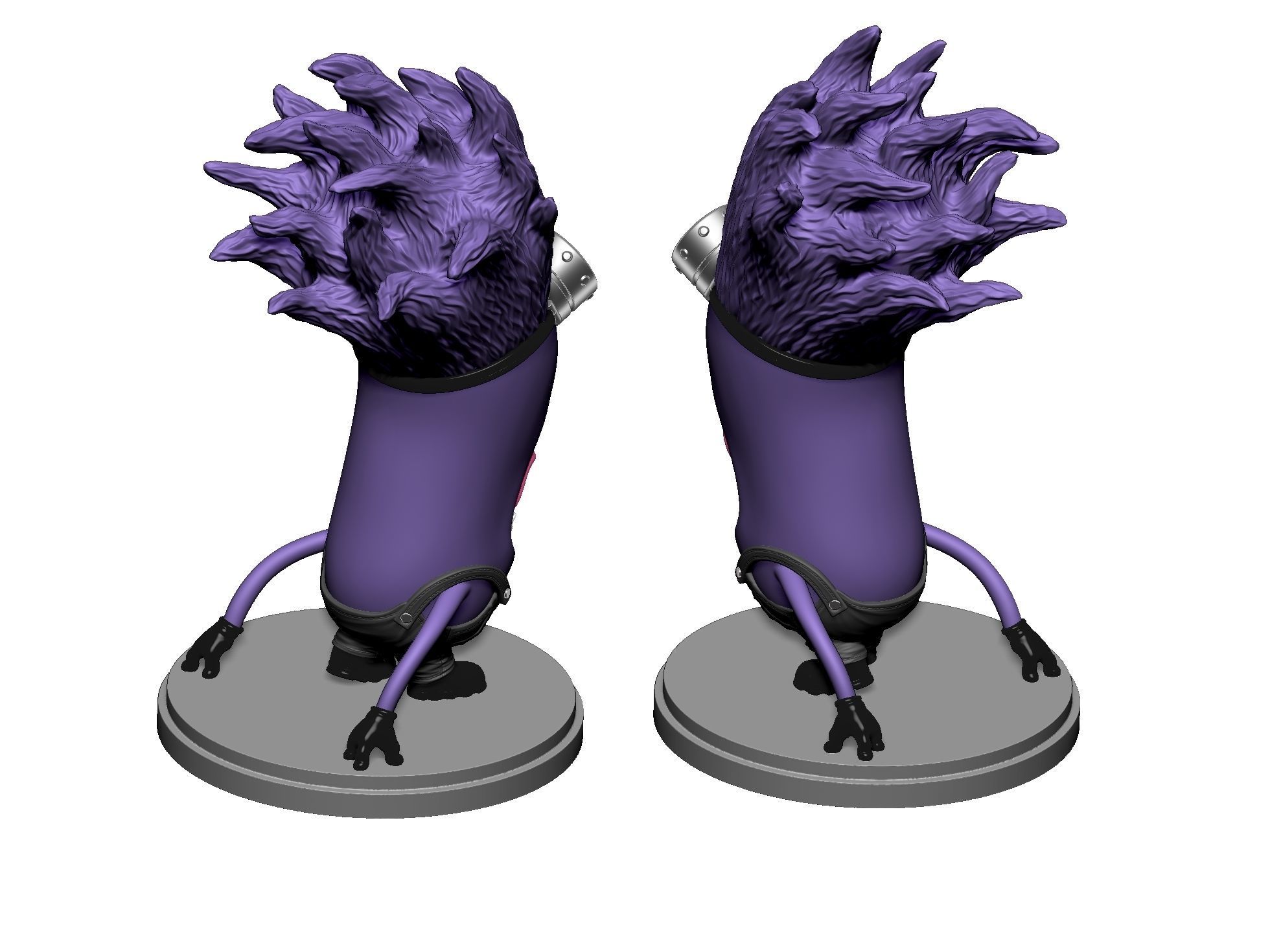  Purple mutated minions for 3d print STL 3D print model_16