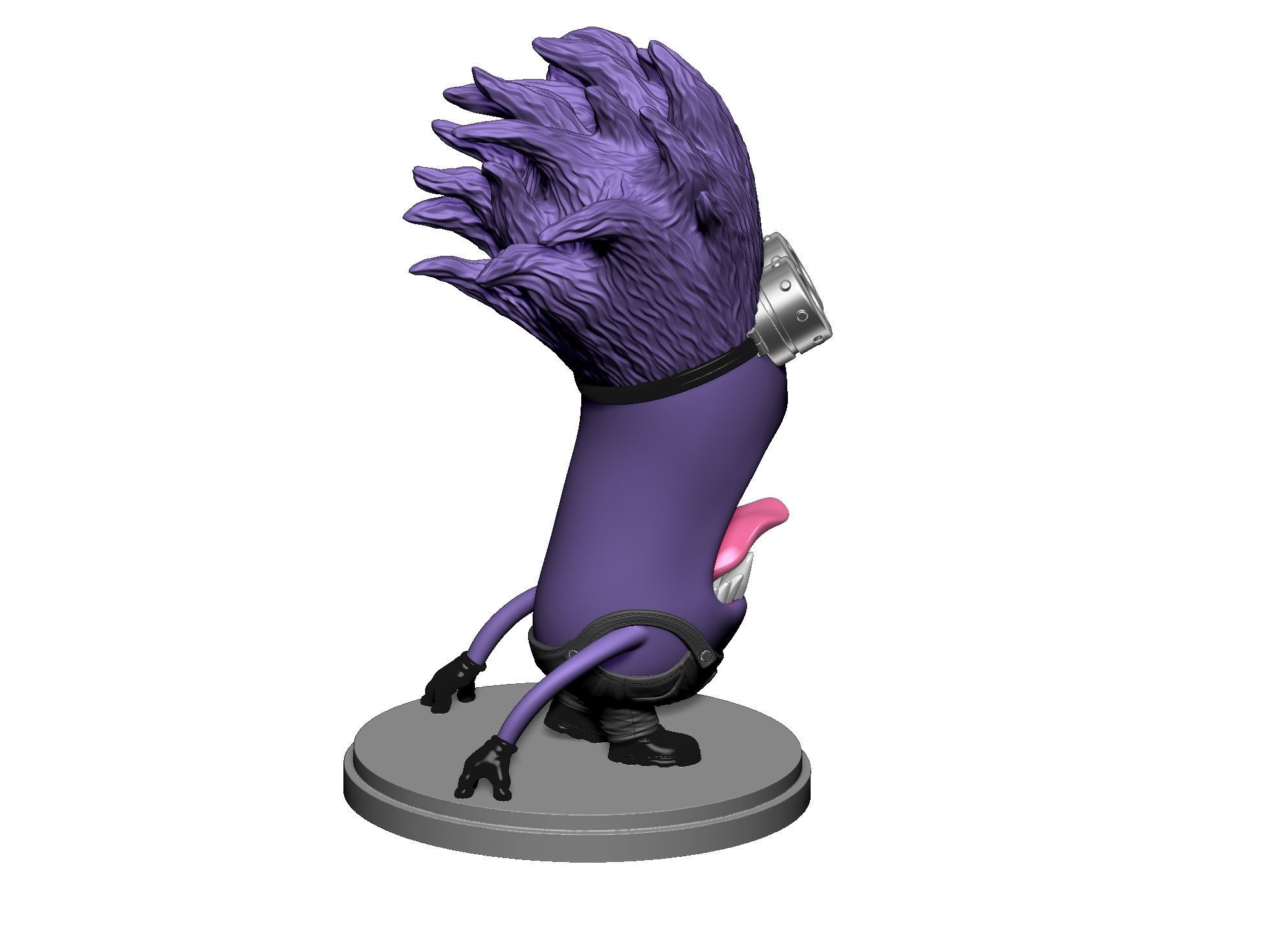  Purple mutated minions for 3d print STL 3D print model_6