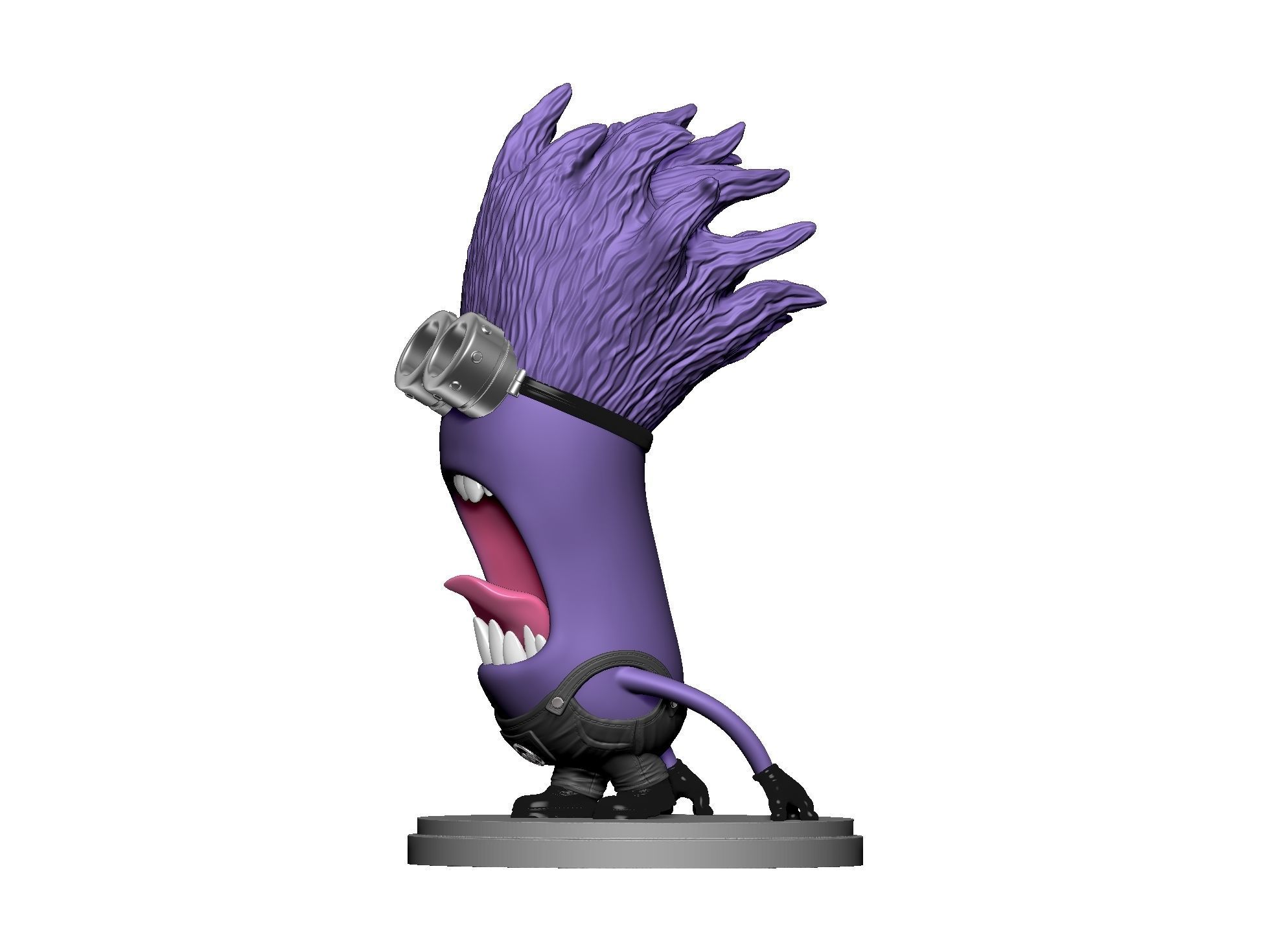  Purple mutated minions for 3d print STL 3D print model_26