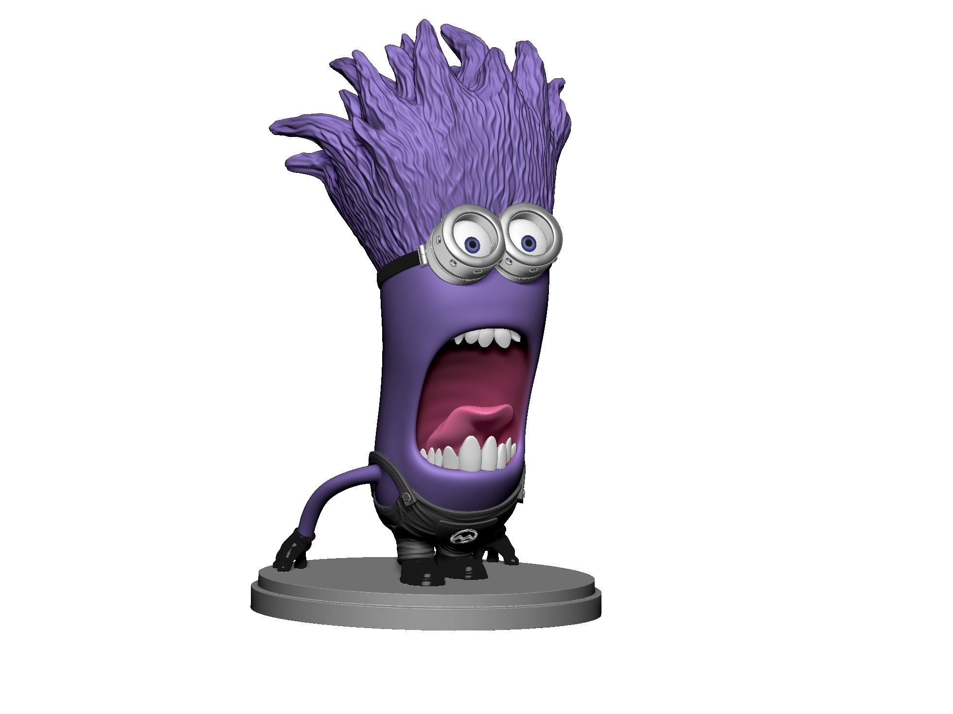  Purple mutated minions for 3d print STL 3D print model_11