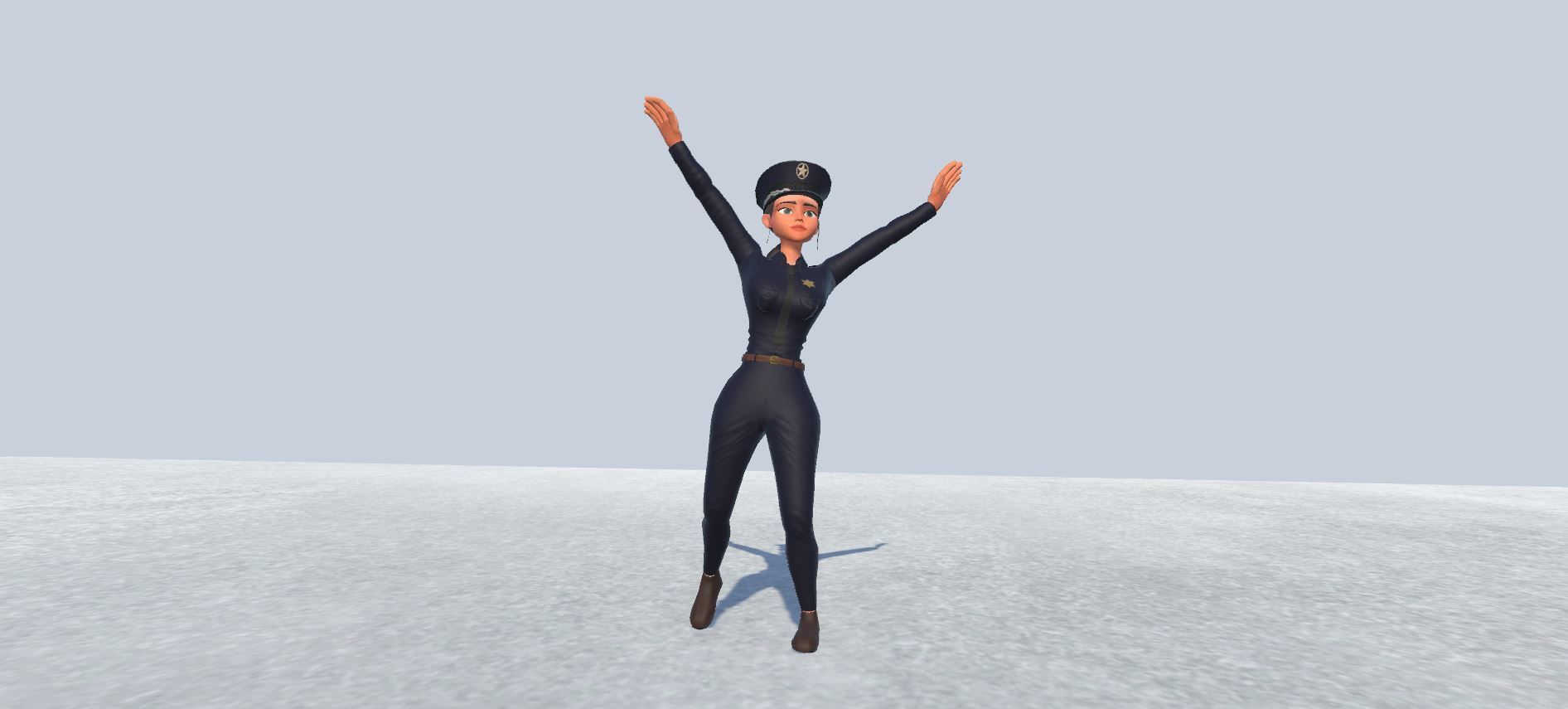 3D model female police officer avatar Rigged VR / AR / low-poly | CGTrader