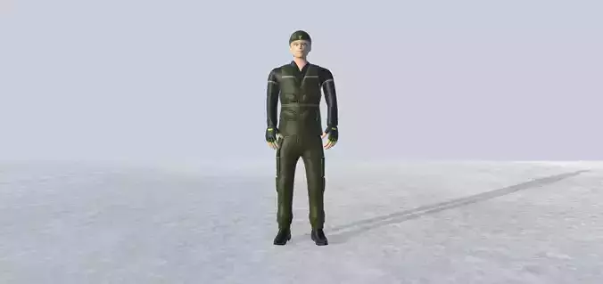 Fisher Man Avatar Rigged  Low-poly 3D model
