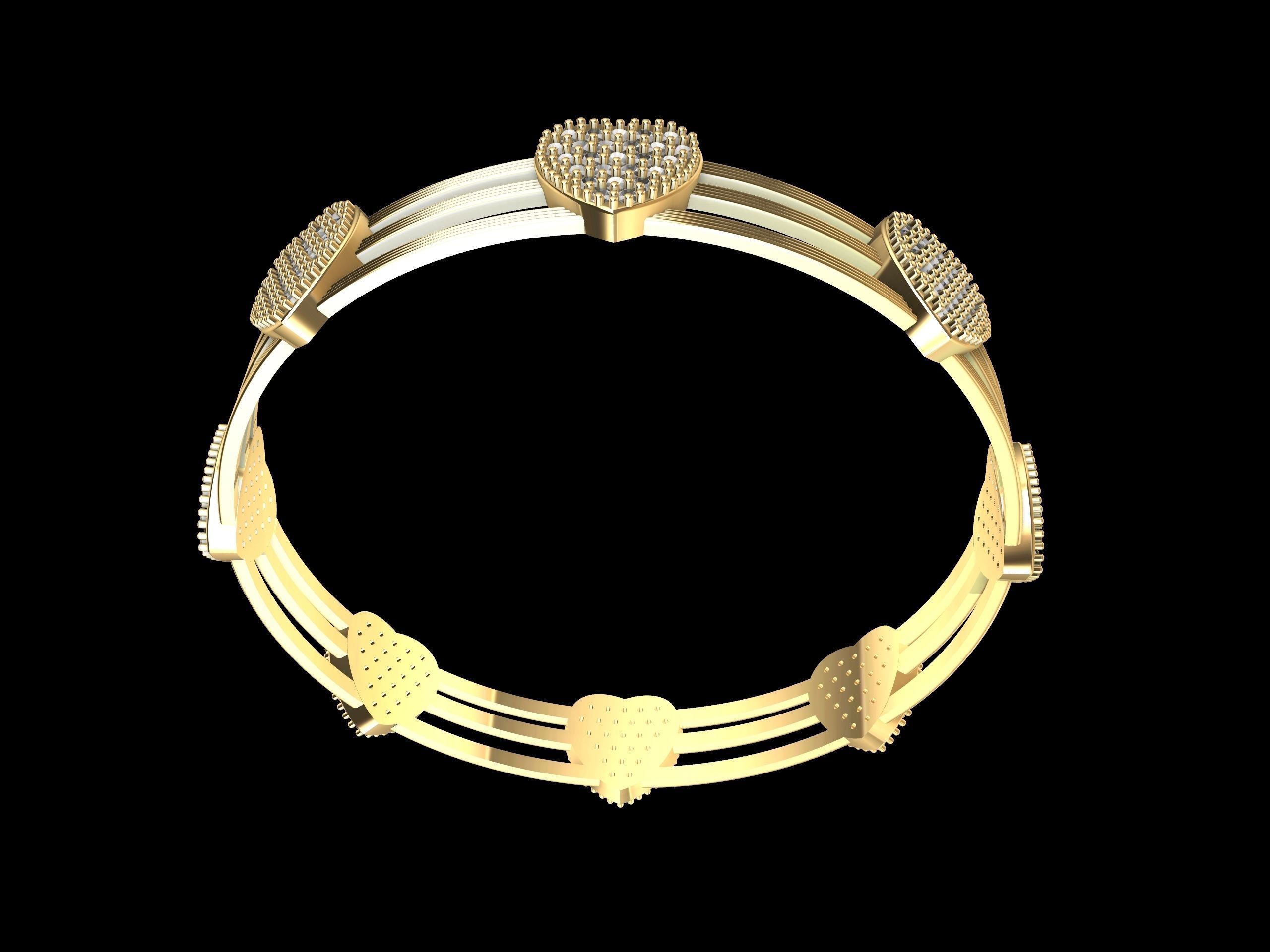 The Love Sparkle Bangle 3D print model_7