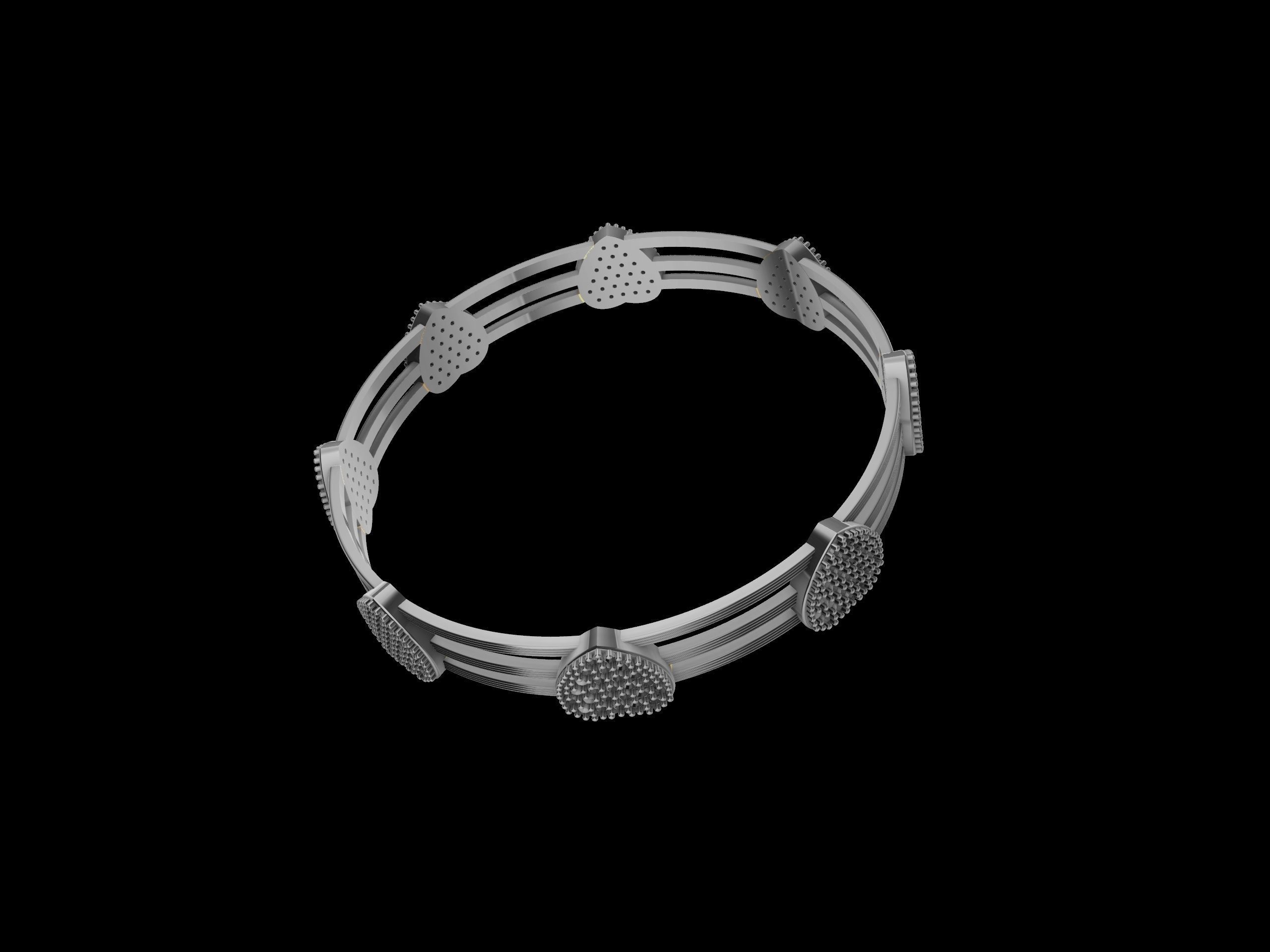 The Love Sparkle Bangle 3D print model_23