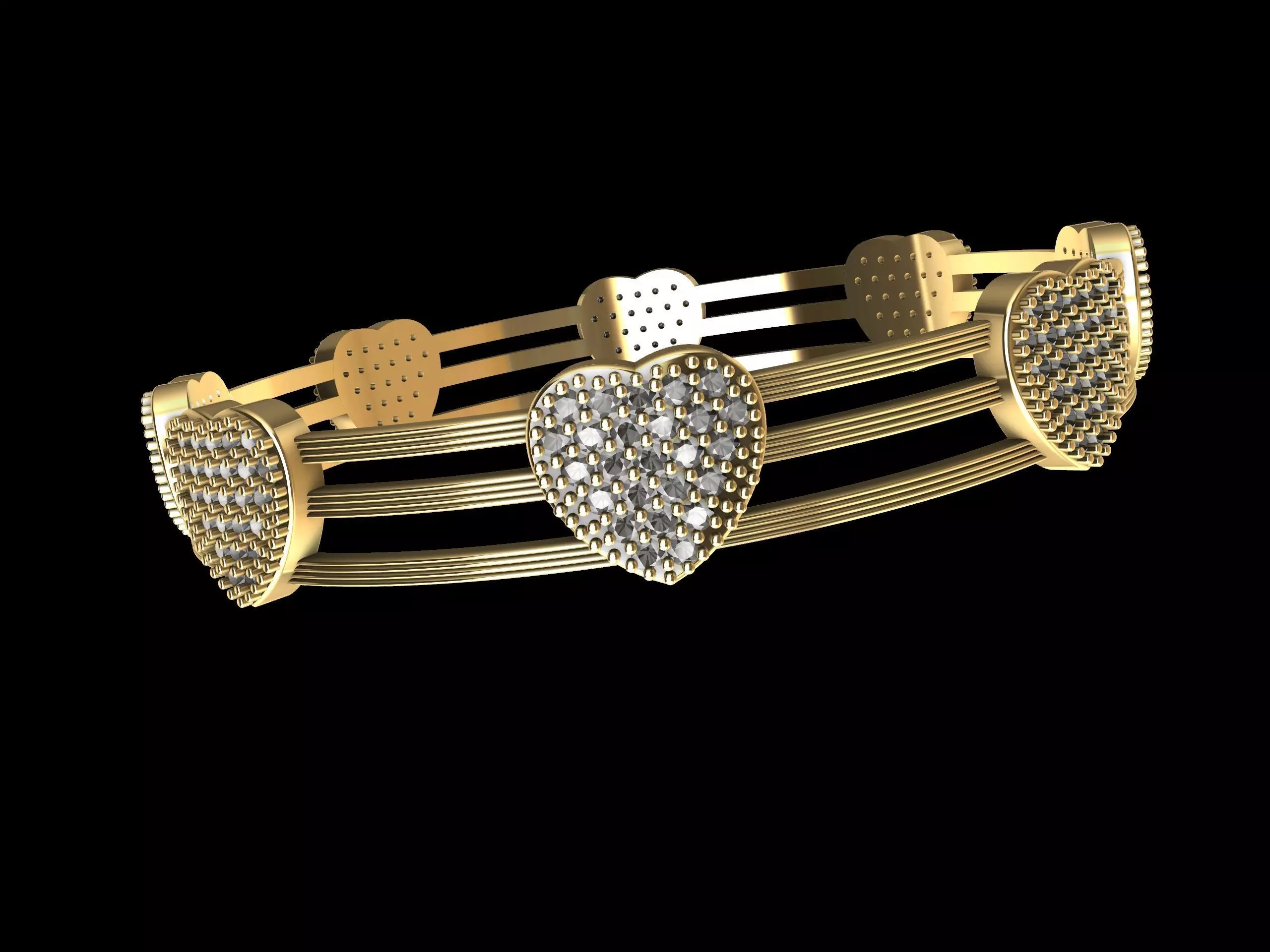 The Love Sparkle Bangle 3D print model_0