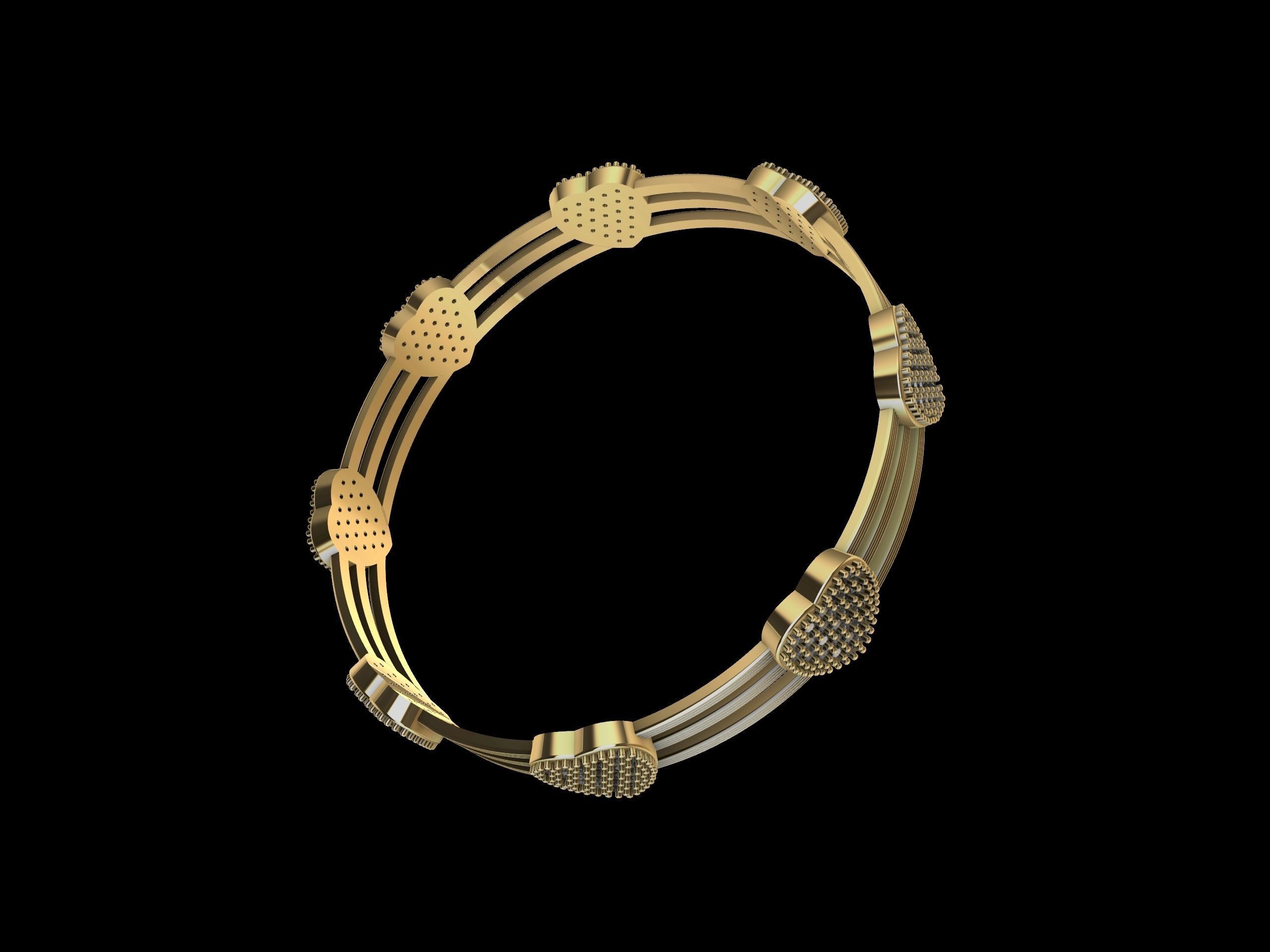 The Love Sparkle Bangle 3D print model_9