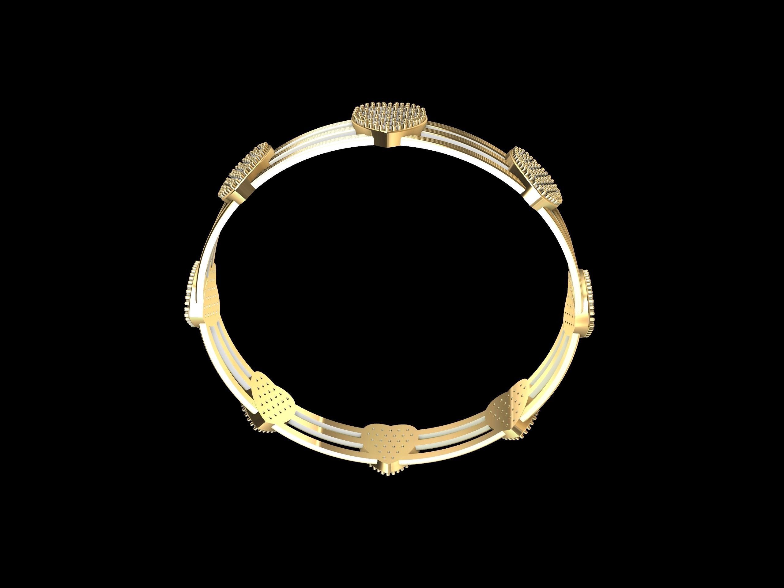 The Love Sparkle Bangle 3D print model_12