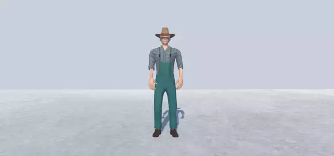 Gardner Avatar Rigged  Low-poly 3D model