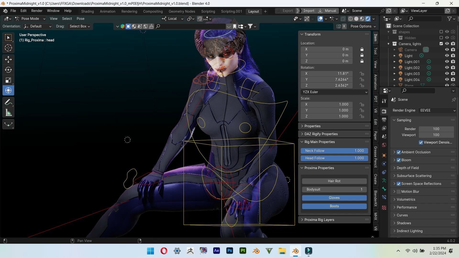proxima midnight from infinity war 3D model_2