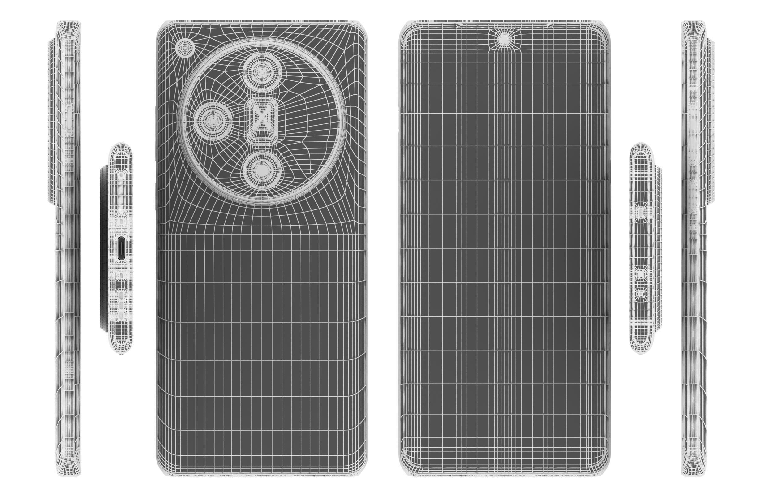 Oppo Find X7 Orange 3D model_16