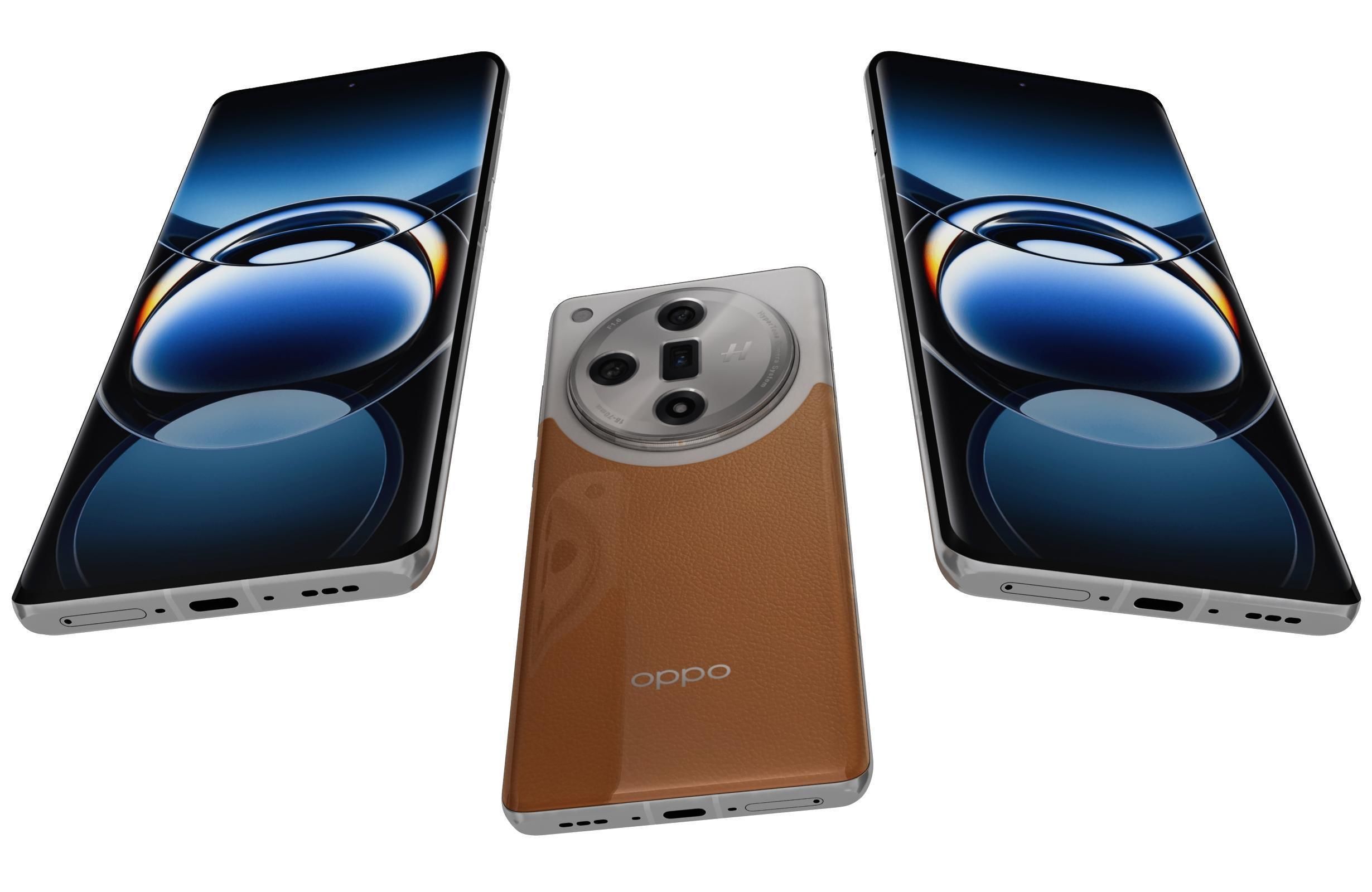 Oppo Find X7 Orange 3D model_1