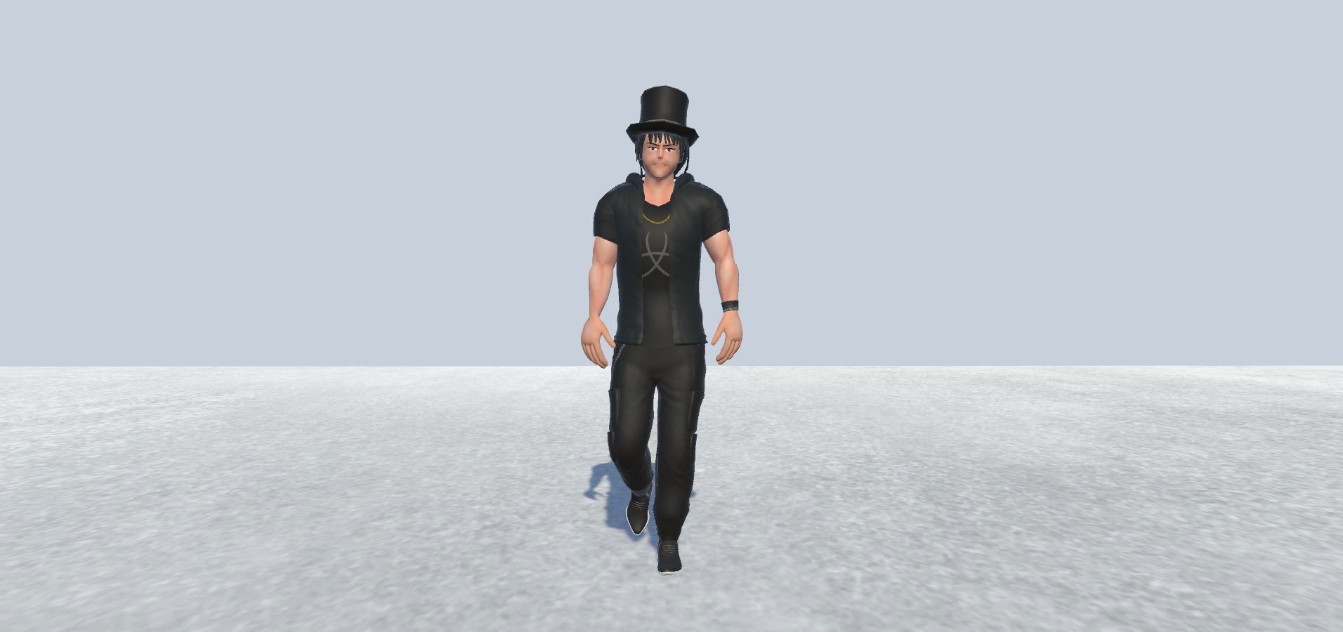 Guitar player Avatar Rigged  Low-poly 3D model_4