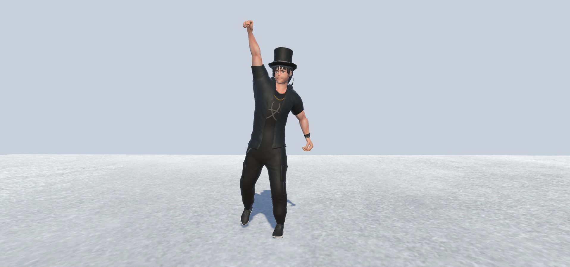 Guitar player Avatar Rigged  Low-poly 3D model_11