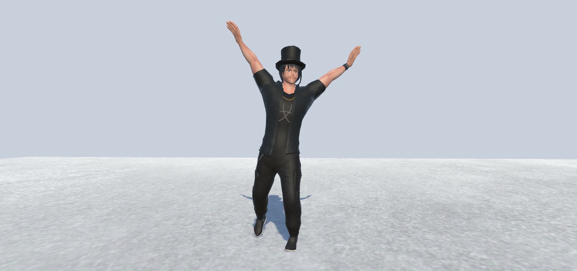 Guitar player Avatar Rigged  Low-poly 3D model_9