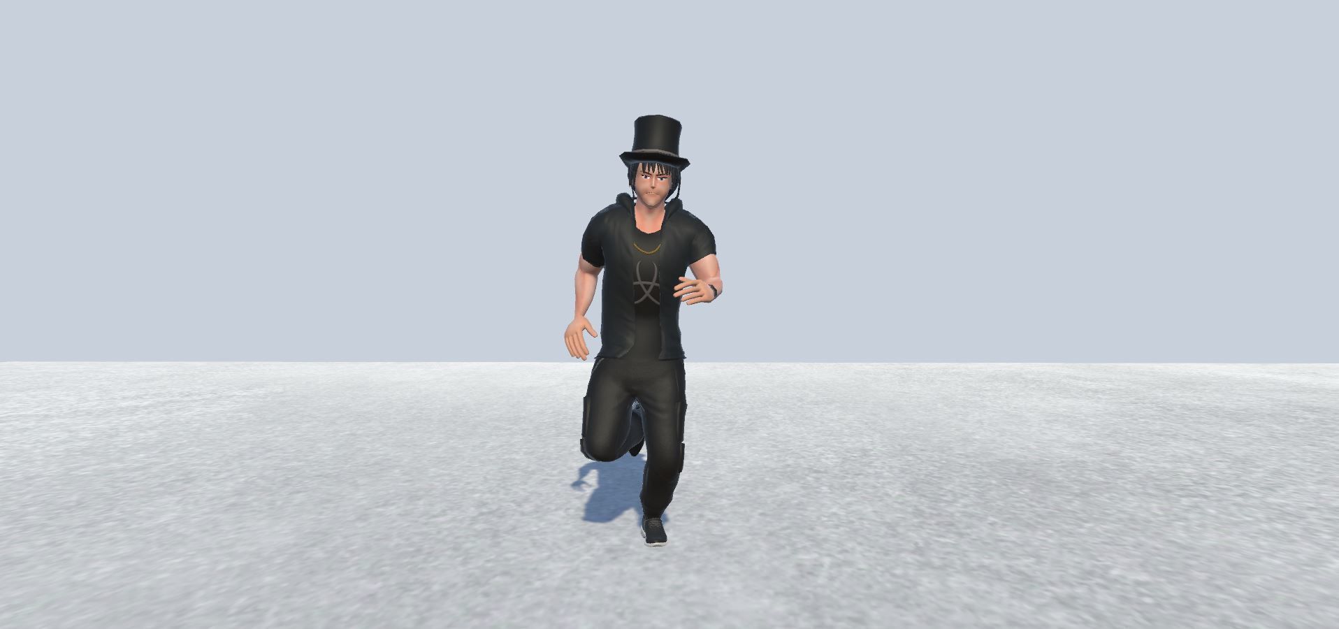 Guitar player Avatar Rigged  Low-poly 3D model_7