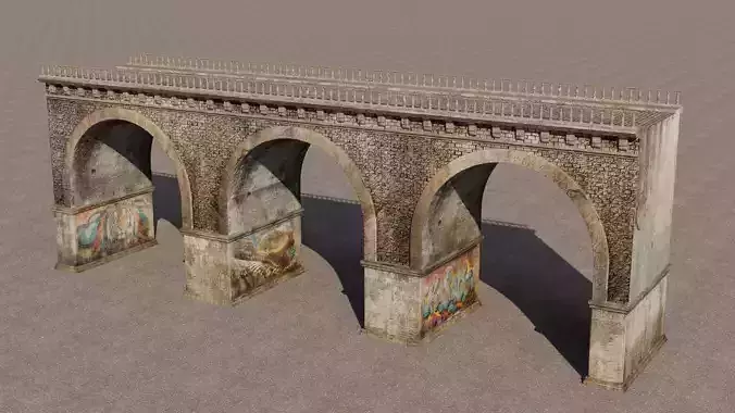 Bridge 3D model Low-poly 3D model