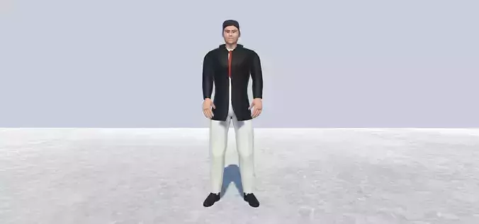 Lawyer Avatar Rigged Low-poly 3D model