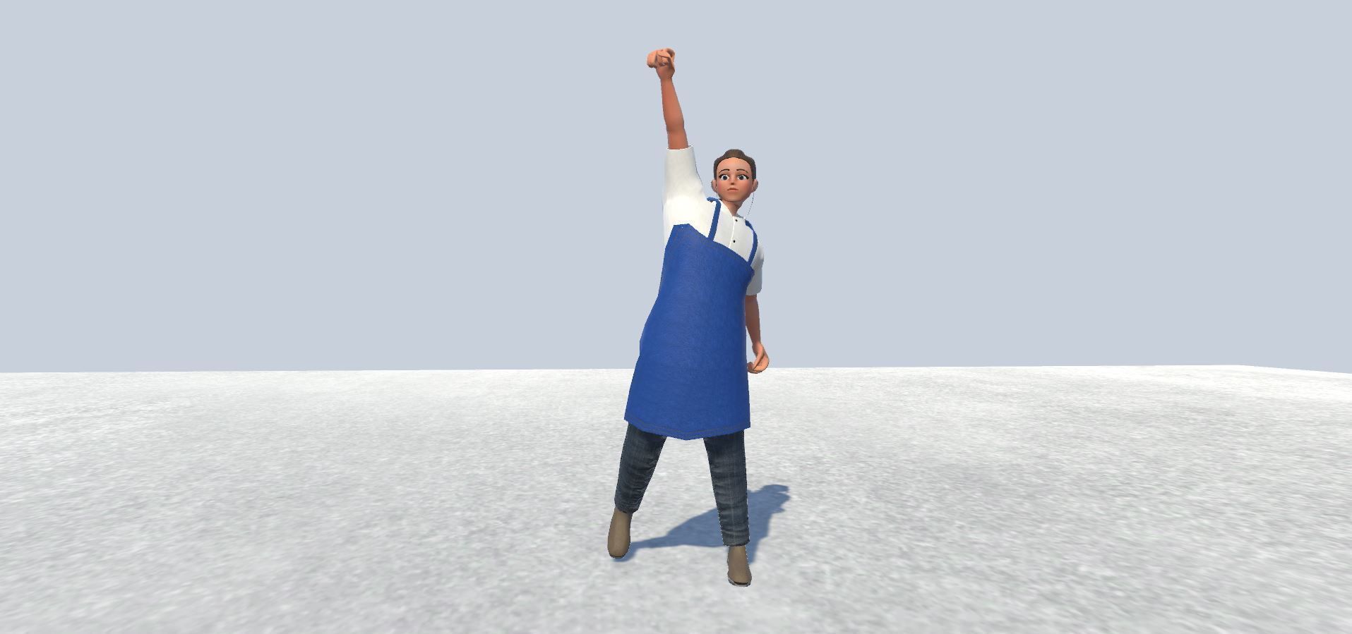 Maid Avatar Rigged  Low-poly 3D model_9