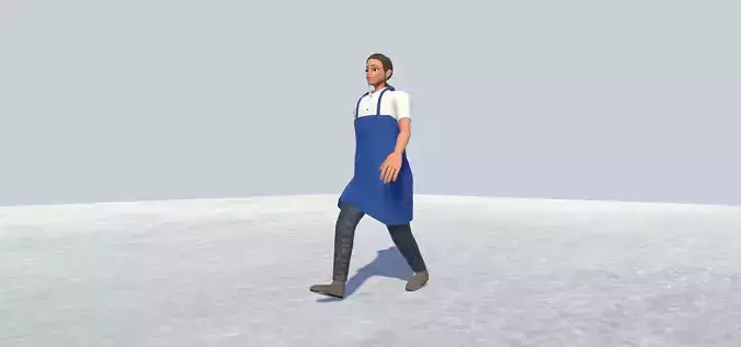 Maid Avatar Rigged  Low-poly 3D model