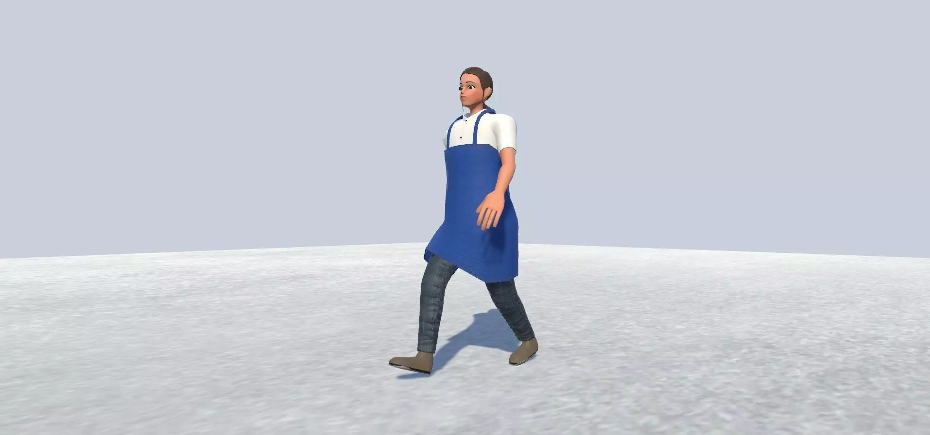 Maid Avatar Rigged  Low-poly 3D model_0