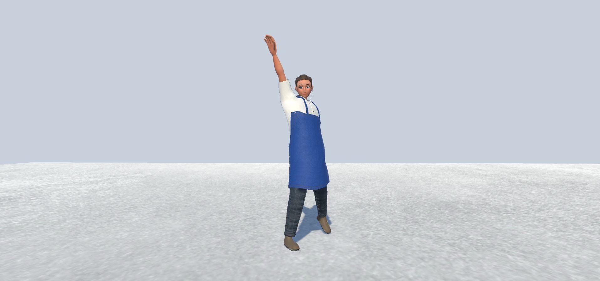 Maid Avatar Rigged  Low-poly 3D model_3